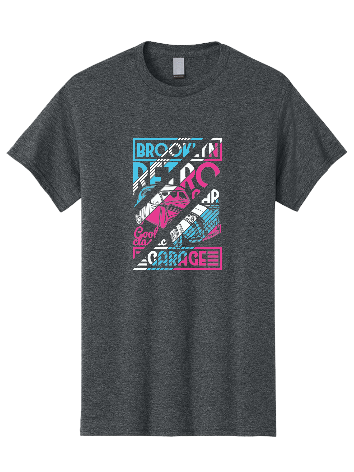 Brooklyn-Petrcar-Garage Men'S Graphic Tee, 100% Cotton, Comfortable Casual Summer Wear, Machine Washable, Graffiti Art, Urban Culture, Streetwear Fashion, Brooklyn Style, Garage Vibes, Typography Design, Typographic Art, Abstract Shapes, Aad570