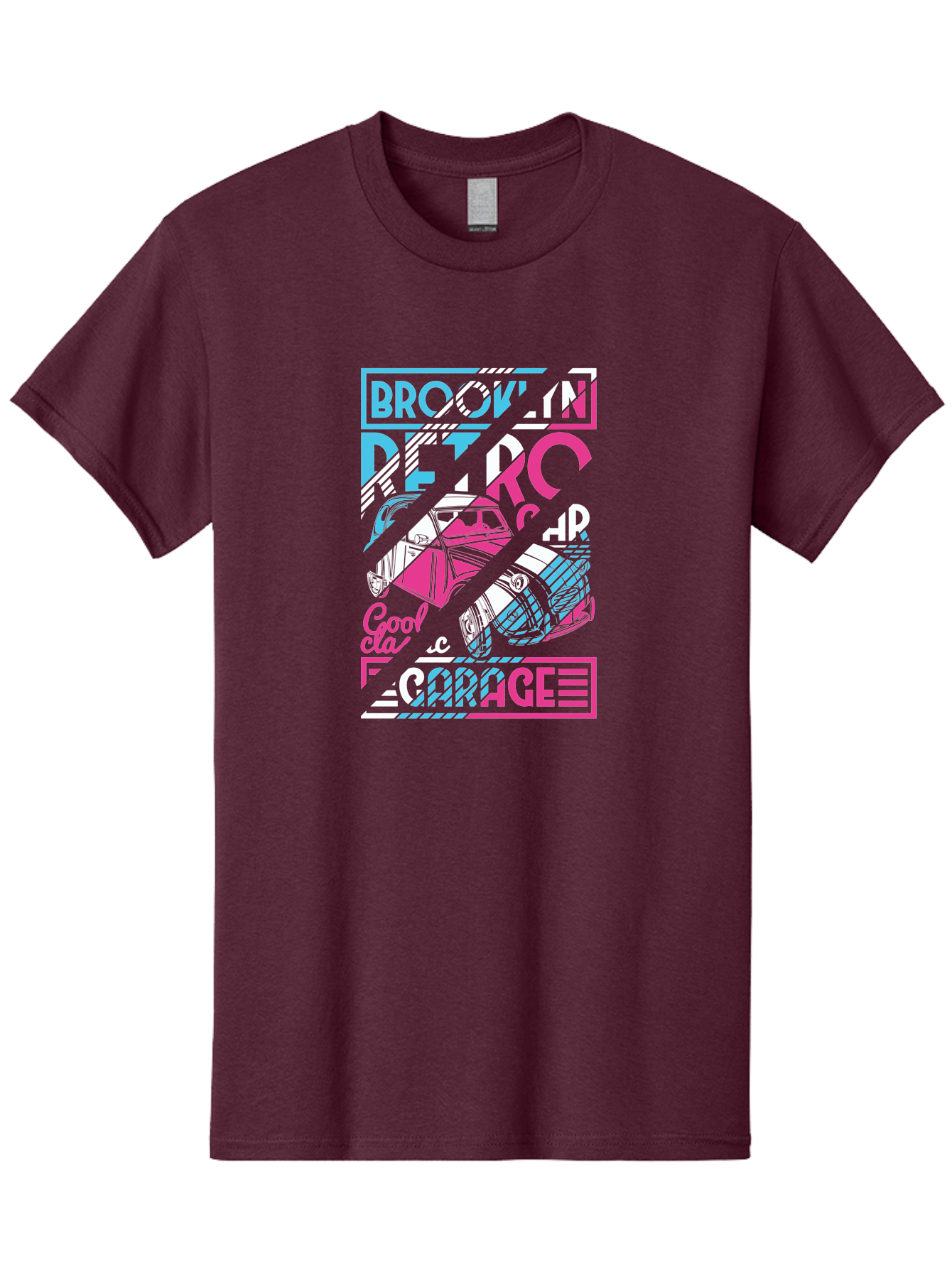 Brooklyn-Petrcar-Garage Men'S Graphic Tee, 100% Cotton, Comfortable Casual Summer Wear, Machine Washable, Graffiti Art, Urban Culture, Streetwear Fashion, Brooklyn Style, Garage Vibes, Typography Design, Typographic Art, Abstract Shapes, Aad570