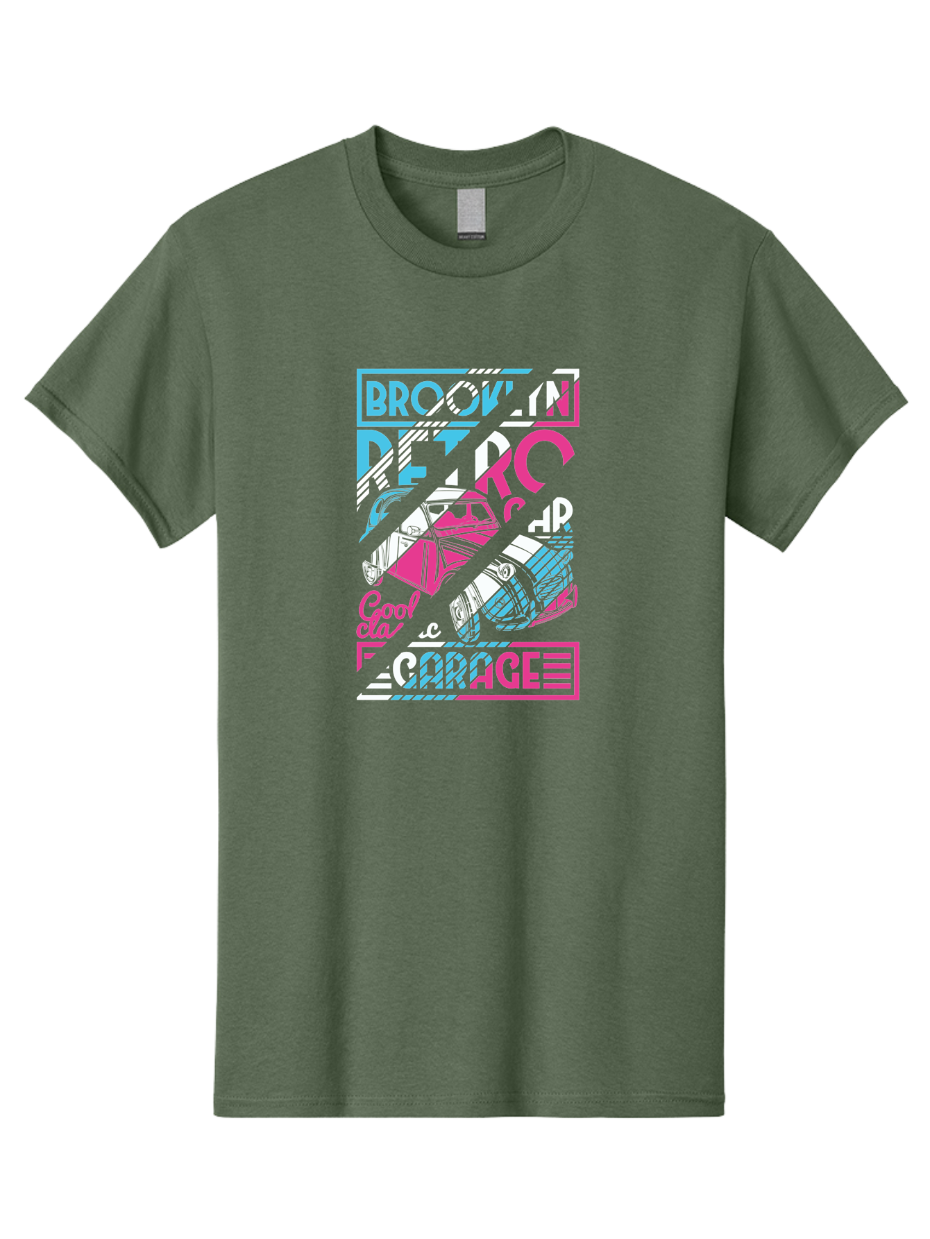 Brooklyn-Petrcar-Garage Men'S Graphic Tee, 100% Cotton, Comfortable Casual Summer Wear, Machine Washable, Graffiti Art, Urban Culture, Streetwear Fashion, Brooklyn Style, Garage Vibes, Typography Design, Typographic Art, Abstract Shapes, Aad570