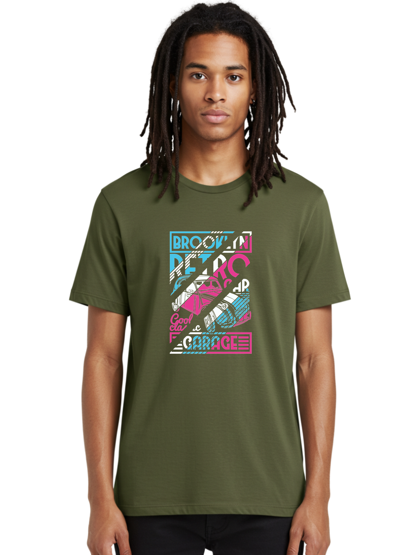Brooklyn-Petrcar-Garage Men'S Graphic Tee, 100% Cotton, Comfortable Casual Summer Wear, Machine Washable, Graffiti Art, Urban Culture, Streetwear Fashion, Brooklyn Style, Garage Vibes, Typography Design, Typographic Art, Abstract Shapes, Aad570