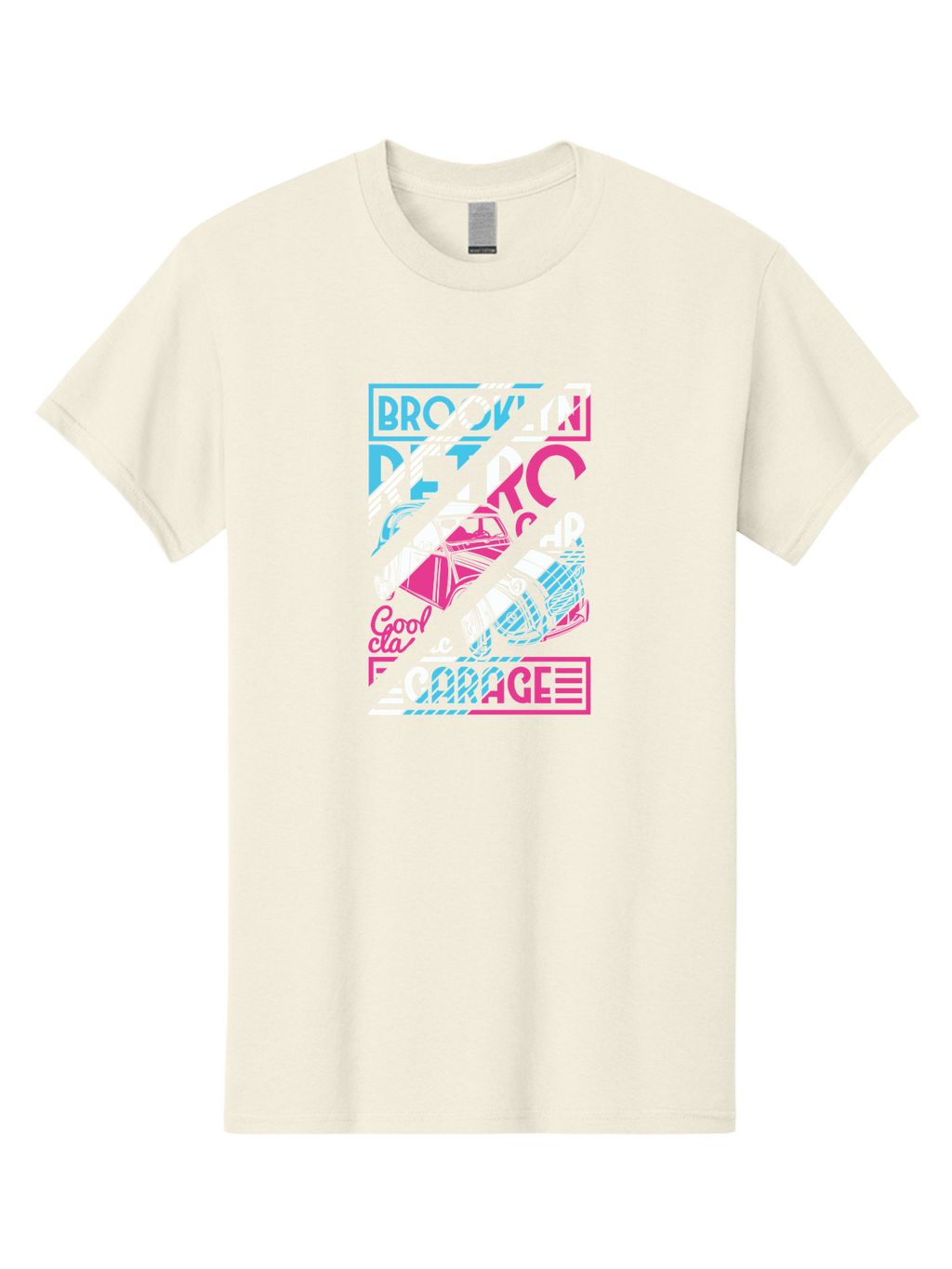 Brooklyn-Petrcar-Garage Men'S Graphic Tee, 100% Cotton, Comfortable Casual Summer Wear, Machine Washable, Graffiti Art, Urban Culture, Streetwear Fashion, Brooklyn Style, Garage Vibes, Typography Design, Typographic Art, Abstract Shapes, Aad570