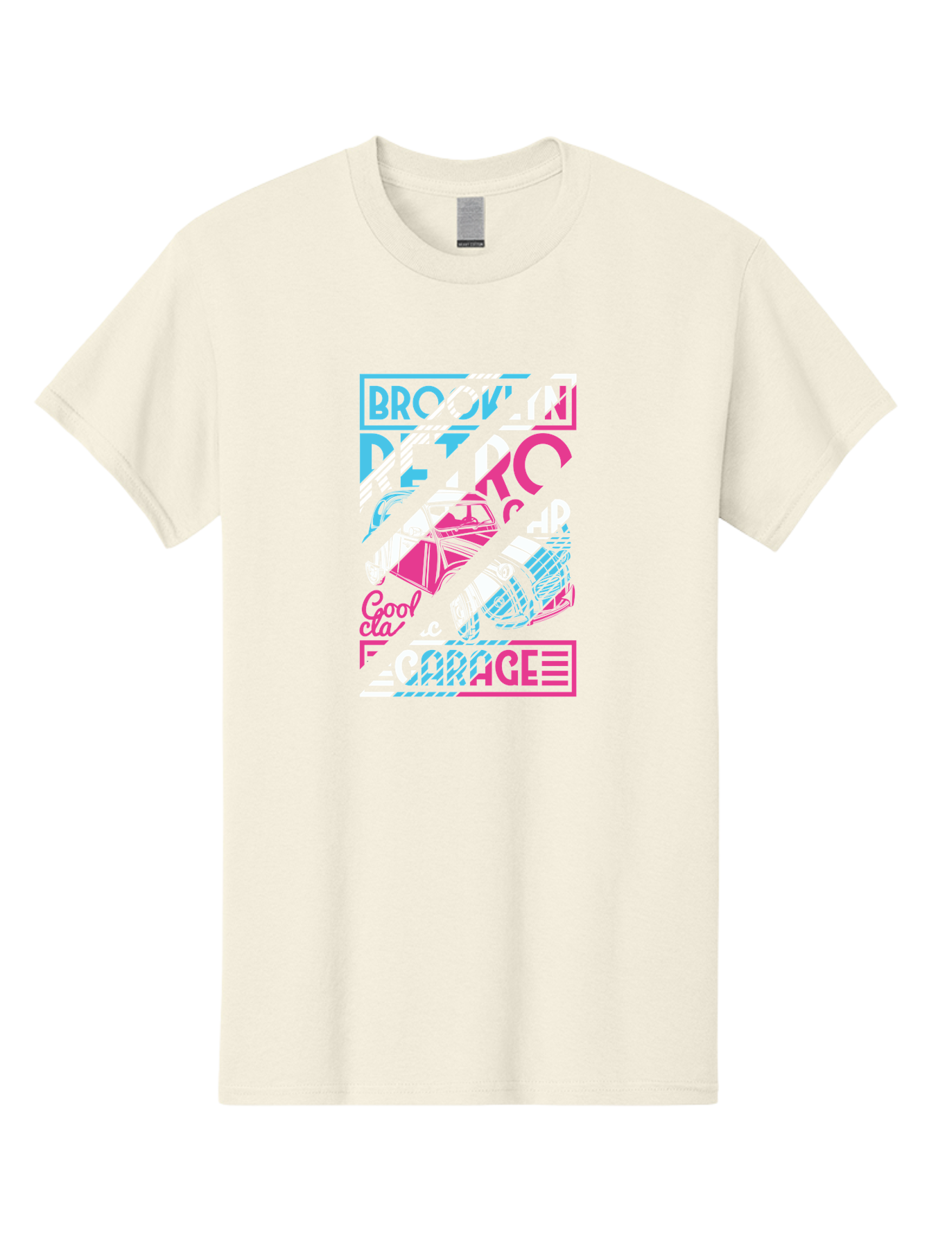 Brooklyn-Petrcar-Garage Men'S Graphic Tee, 100% Cotton, Comfortable Casual Summer Wear, Machine Washable, Graffiti Art, Urban Culture, Streetwear Fashion, Brooklyn Style, Garage Vibes, Typography Design, Typographic Art, Abstract Shapes, Aad570