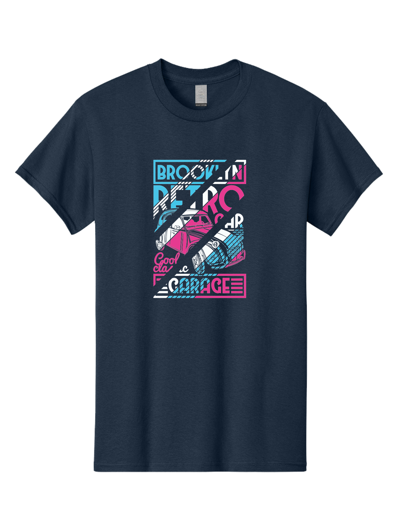 Brooklyn-Petrcar-Garage Men'S Graphic Tee, 100% Cotton, Comfortable Casual Summer Wear, Machine Washable, Graffiti Art, Urban Culture, Streetwear Fashion, Brooklyn Style, Garage Vibes, Typography Design, Typographic Art, Abstract Shapes, Aad570
