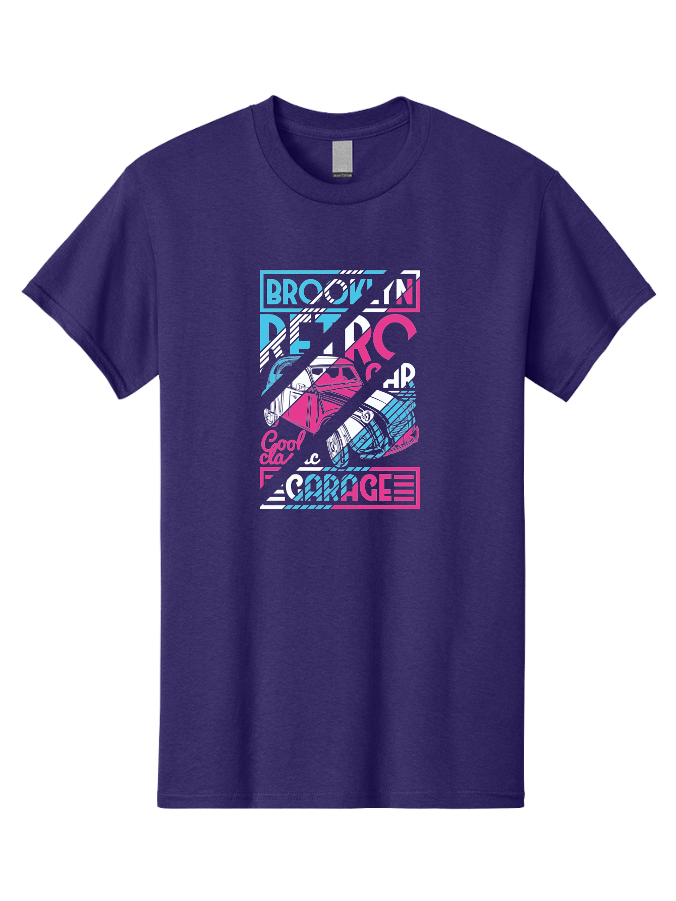 Brooklyn-Petrcar-Garage Men'S Graphic Tee, 100% Cotton, Comfortable Casual Summer Wear, Machine Washable, Graffiti Art, Urban Culture, Streetwear Fashion, Brooklyn Style, Garage Vibes, Typography Design, Typographic Art, Abstract Shapes, Aad570