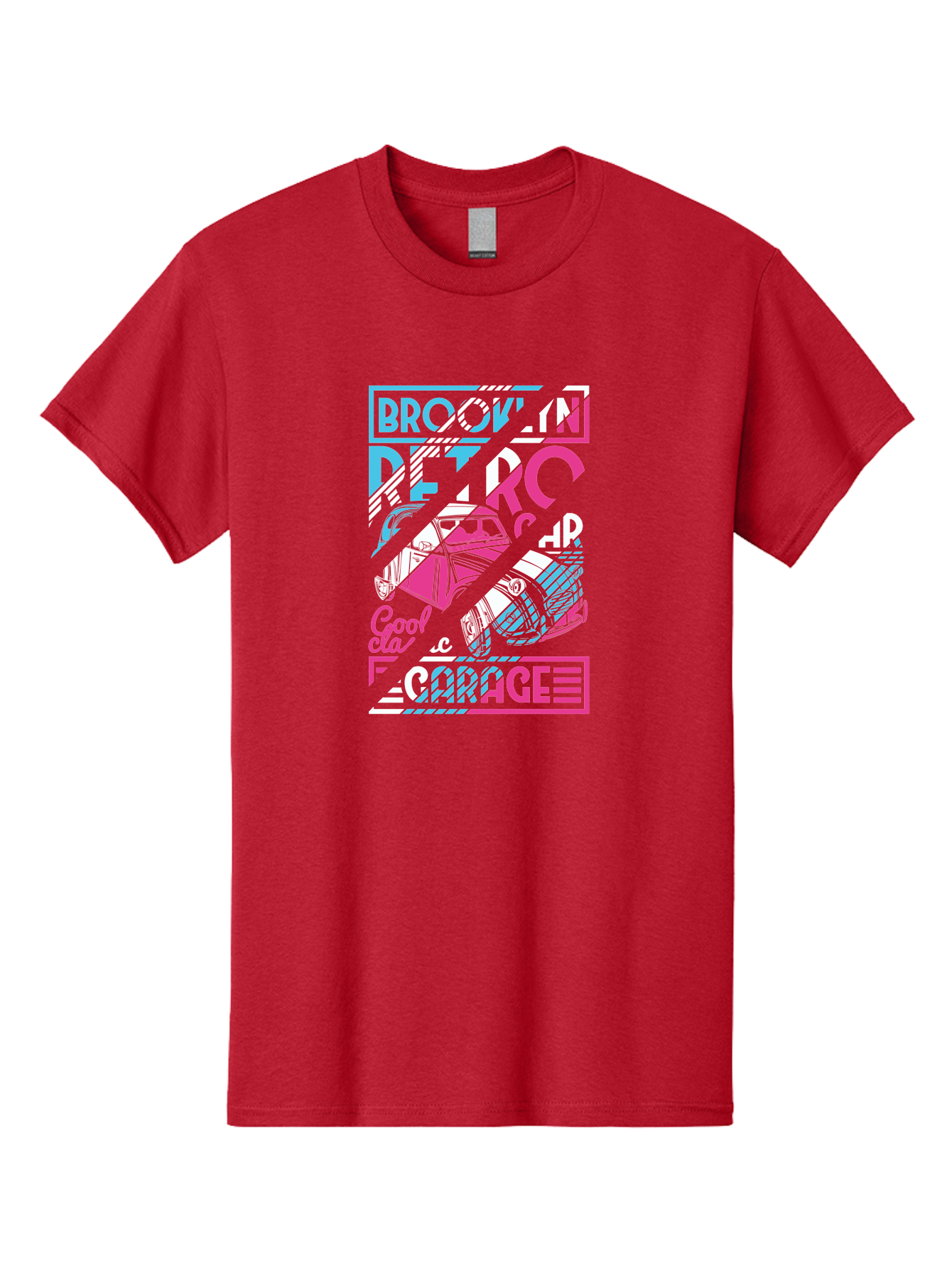 Brooklyn-Petrcar-Garage Men'S Graphic Tee, 100% Cotton, Comfortable Casual Summer Wear, Machine Washable, Graffiti Art, Urban Culture, Streetwear Fashion, Brooklyn Style, Garage Vibes, Typography Design, Typographic Art, Abstract Shapes, Aad570