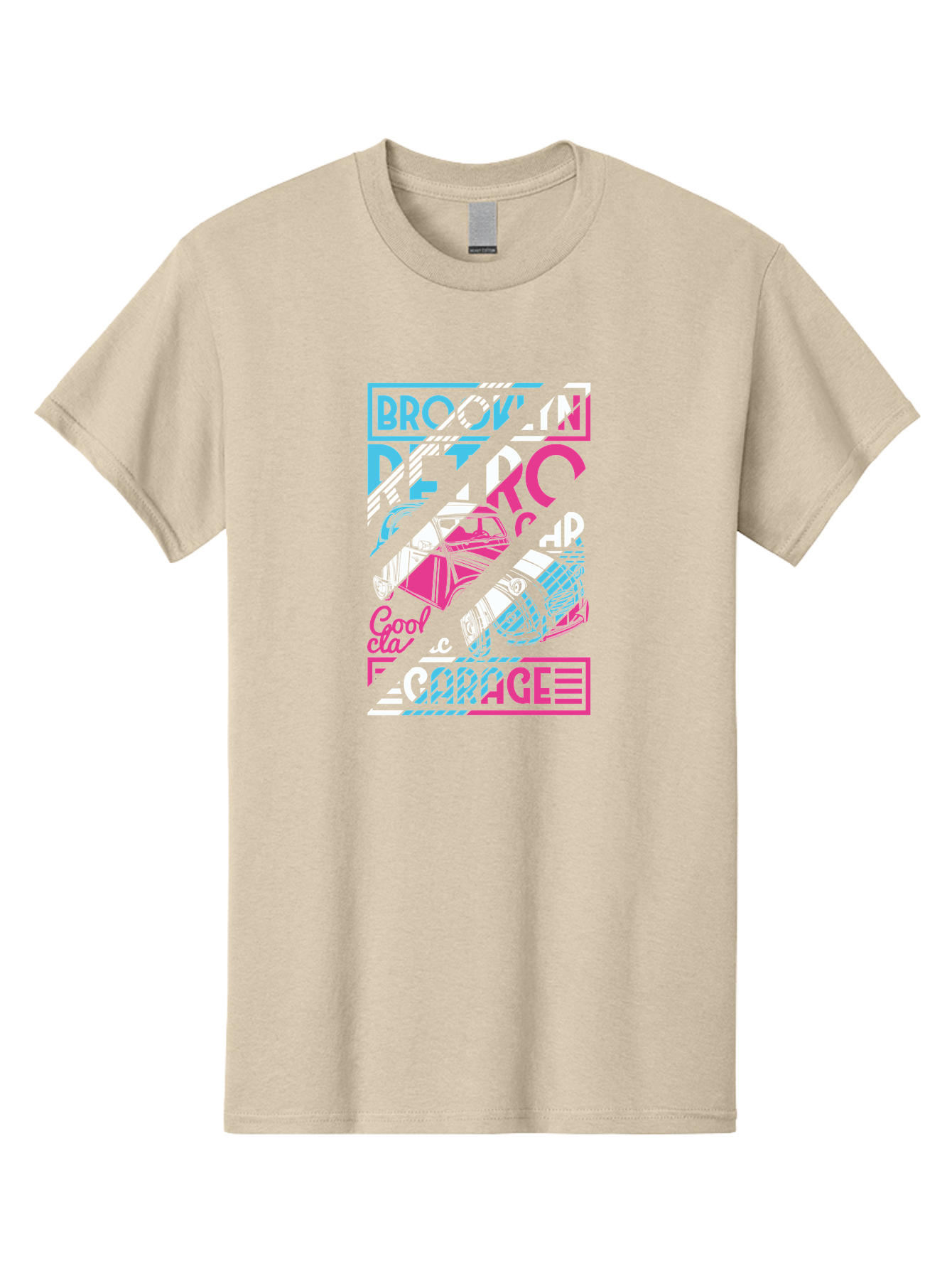 Brooklyn-Petrcar-Garage Men'S Graphic Tee, 100% Cotton, Comfortable Casual Summer Wear, Machine Washable, Graffiti Art, Urban Culture, Streetwear Fashion, Brooklyn Style, Garage Vibes, Typography Design, Typographic Art, Abstract Shapes, Aad570