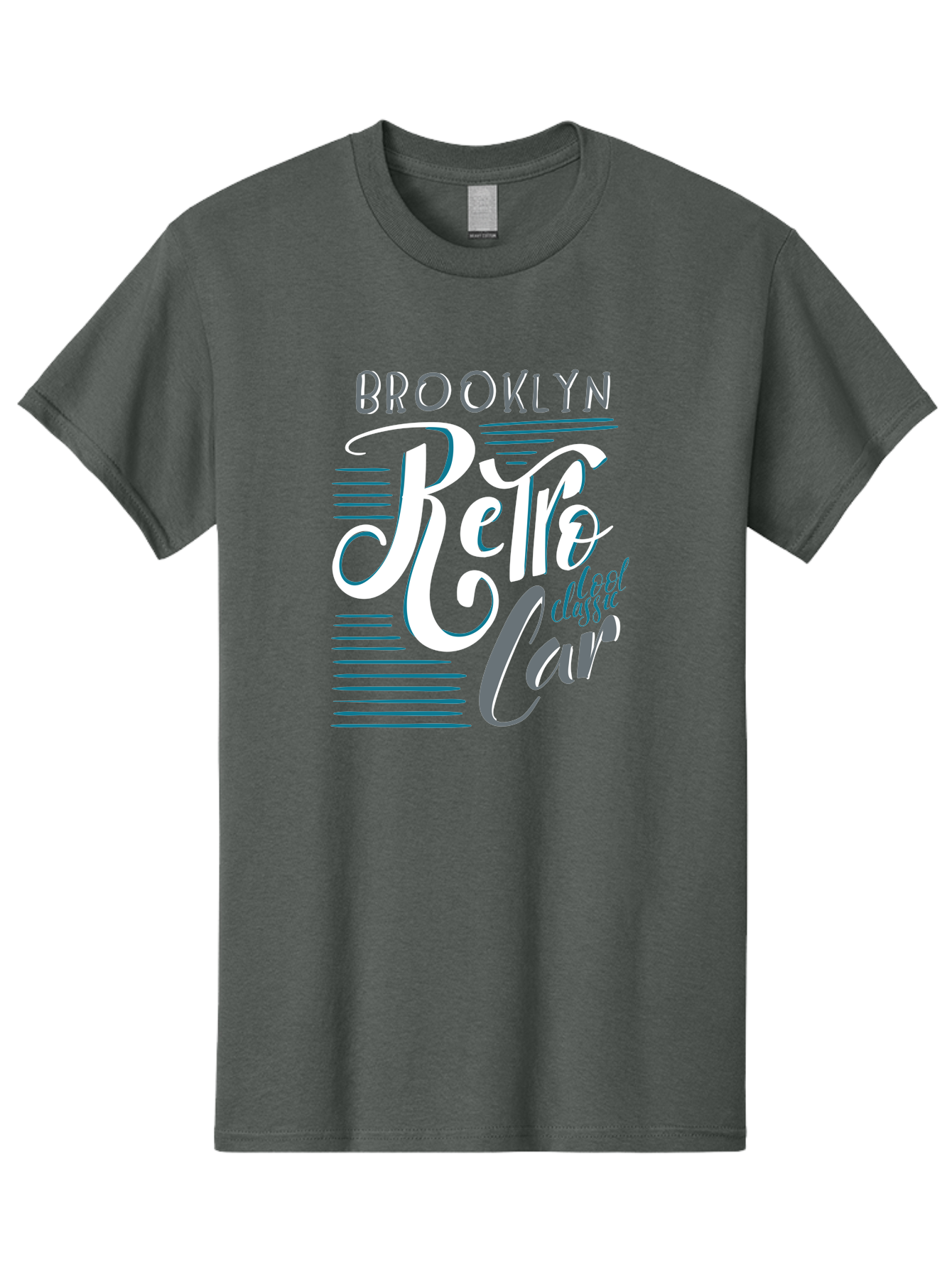 Brooklyn-Retro-Car Men'S Graphic Tee, 100% Cotton, Comfortable Casual Summer Wear, Machine Washable, Brooklyn, Retro Car, Classic Car, Vintage Vehicle, Urban Style, New York City, Retro Design, Classic Ride Aad572