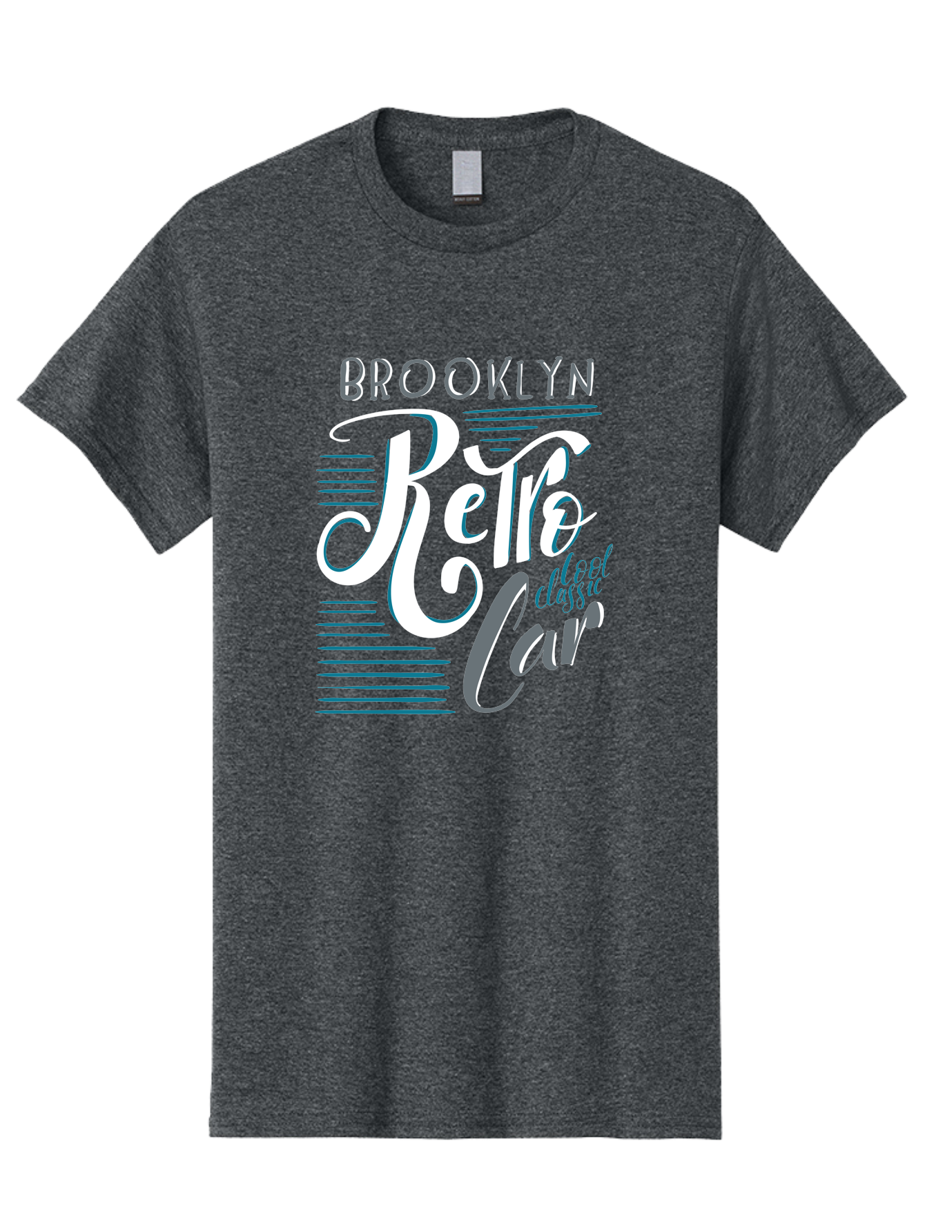 Brooklyn-Retro-Car Men'S Graphic Tee, 100% Cotton, Comfortable Casual Summer Wear, Machine Washable, Brooklyn, Retro Car, Classic Car, Vintage Vehicle, Urban Style, New York City, Retro Design, Classic Ride Aad572