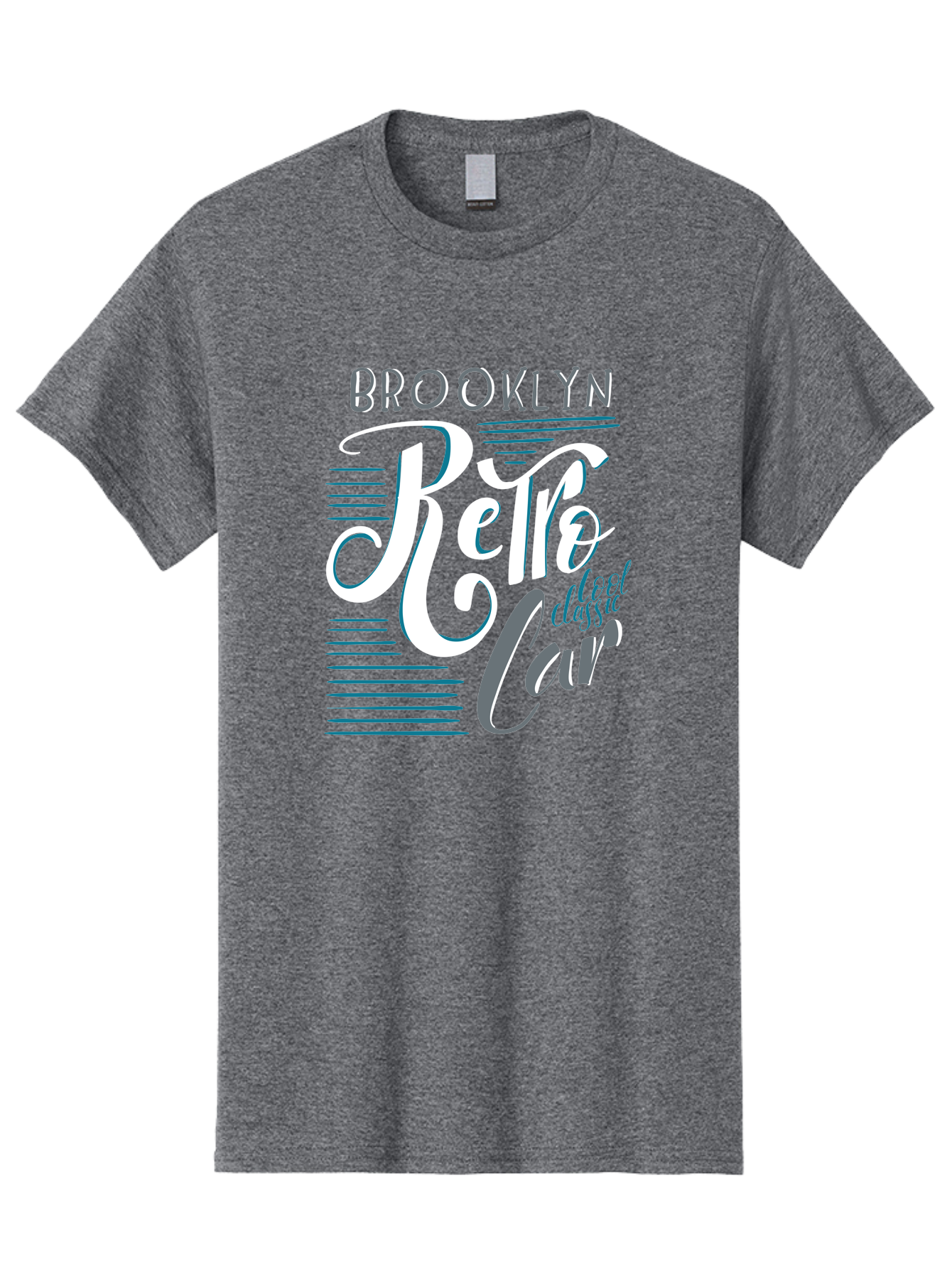 Brooklyn-Retro-Car Men'S Graphic Tee, 100% Cotton, Comfortable Casual Summer Wear, Machine Washable, Brooklyn, Retro Car, Classic Car, Vintage Vehicle, Urban Style, New York City, Retro Design, Classic Ride Aad572