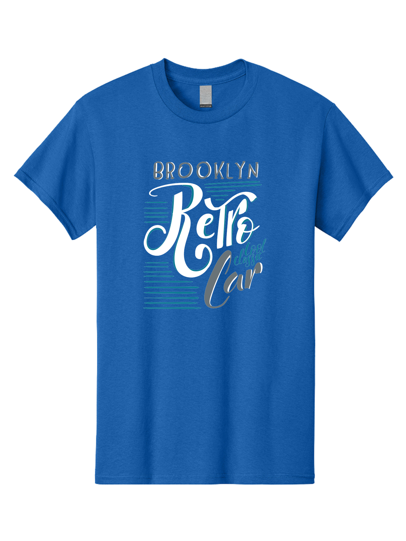 Brooklyn-Retro-Car Men'S Graphic Tee, 100% Cotton, Comfortable Casual Summer Wear, Machine Washable, Brooklyn, Retro Car, Classic Car, Vintage Vehicle, Urban Style, New York City, Retro Design, Classic Ride Aad572