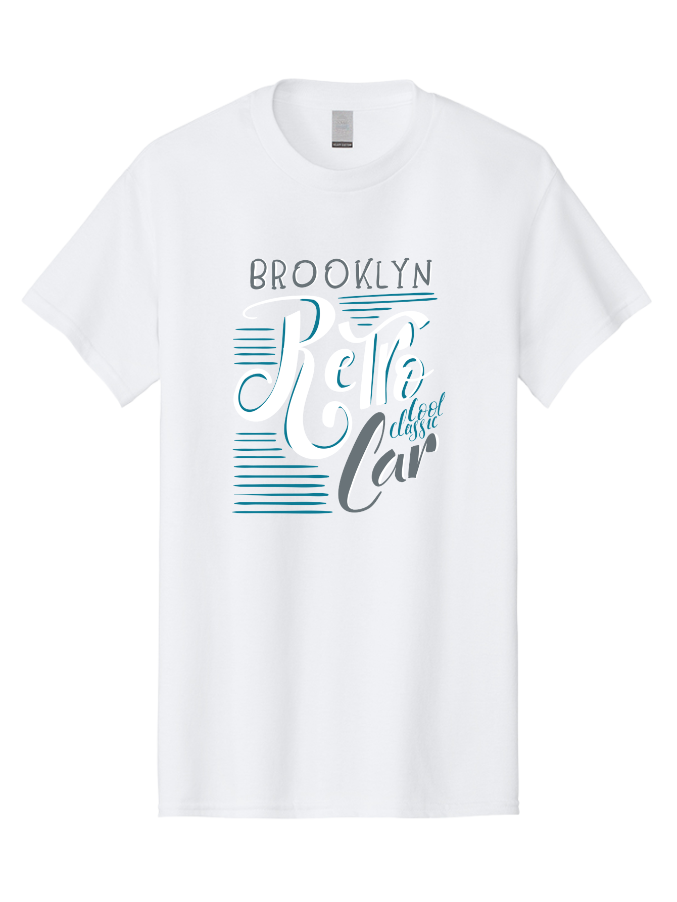 Brooklyn-Retro-Car Men'S Graphic Tee, 100% Cotton, Comfortable Casual Summer Wear, Machine Washable, Brooklyn, Retro Car, Classic Car, Vintage Vehicle, Urban Style, New York City, Retro Design, Classic Ride Aad572
