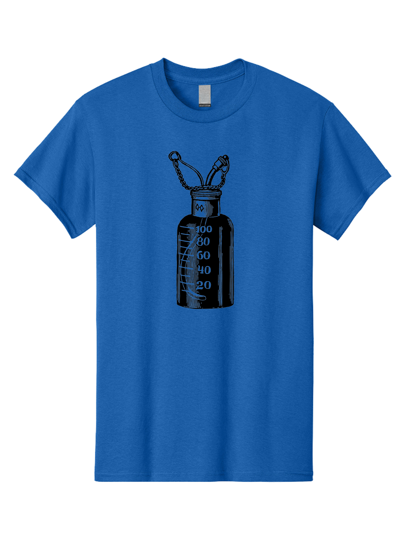 100Ml-Bottle Men'S Graphic Tee, 100% Cotton, Comfortable Casual Summer Wear, Machine Washable, Glass Bottle With Measurement Markings, 100Ml Capacity, Laboratory Equipment, Scientific Tools, Precise Measurements, Chemistry Lab Aad576