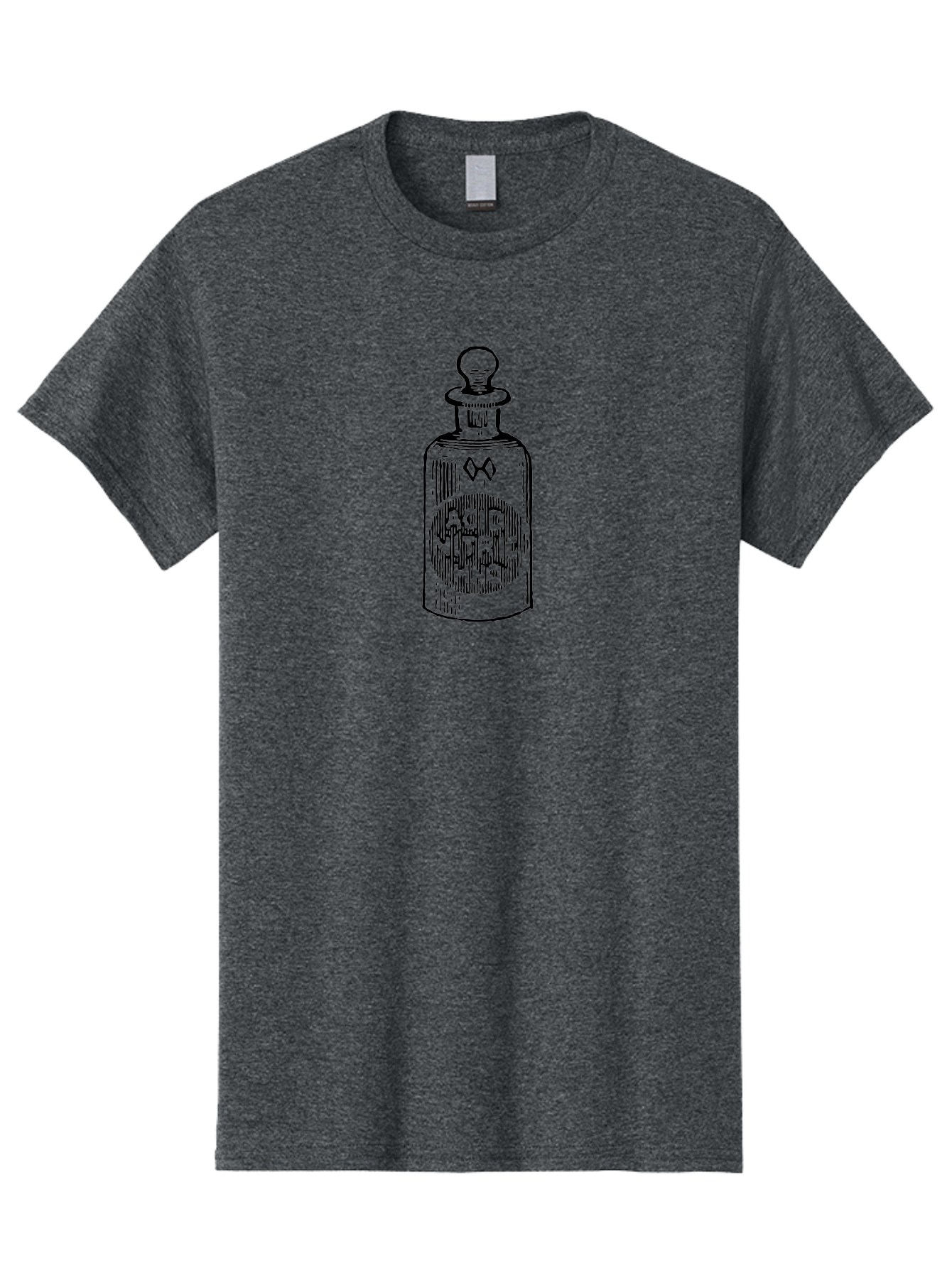 Acid-Nitricum Men'S Graphic Tee, 100% Cotton, Comfortable Casual Summer Wear, Machine Washable, Nitric Acid Bottle, Laboratory Equipment, Chemical Container, Vintage Illustration, Apothecary Jar, Scientific Symbol Aad578
