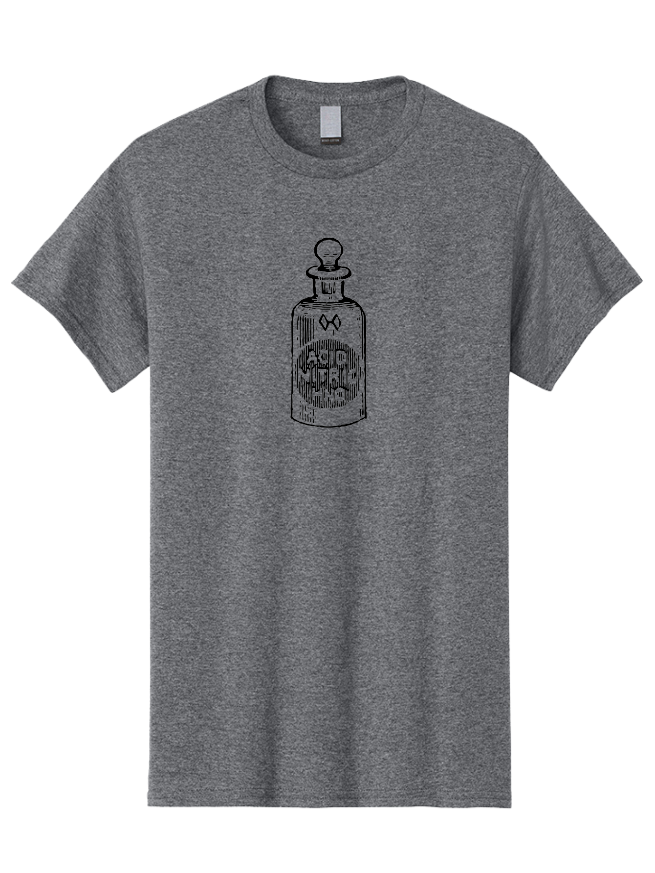 Acid-Nitricum Men'S Graphic Tee, 100% Cotton, Comfortable Casual Summer Wear, Machine Washable, Nitric Acid Bottle, Laboratory Equipment, Chemical Container, Vintage Illustration, Apothecary Jar, Scientific Symbol Aad578