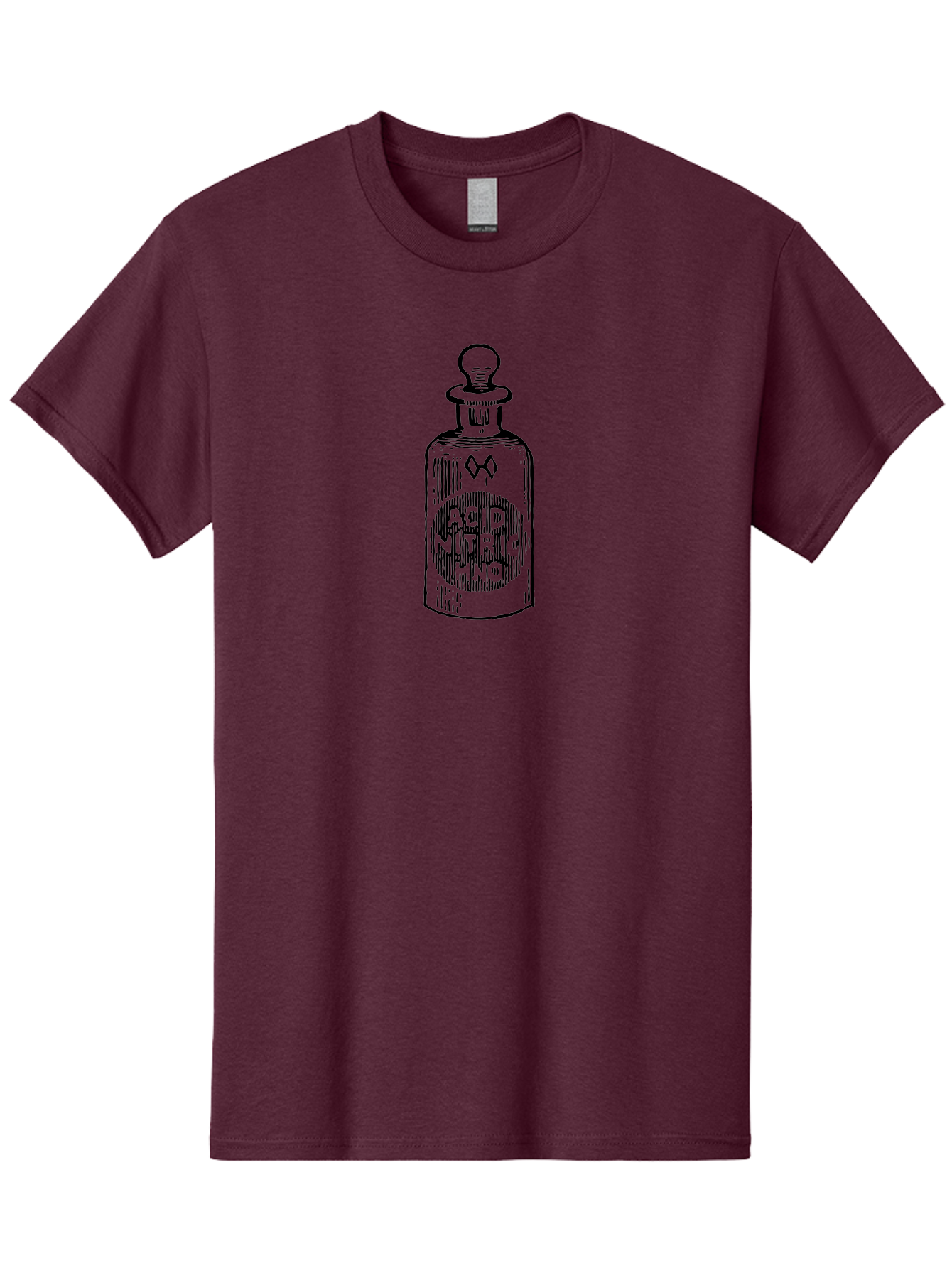 Acid-Nitricum Men'S Graphic Tee, 100% Cotton, Comfortable Casual Summer Wear, Machine Washable, Nitric Acid Bottle, Laboratory Equipment, Chemical Container, Vintage Illustration, Apothecary Jar, Scientific Symbol Aad578