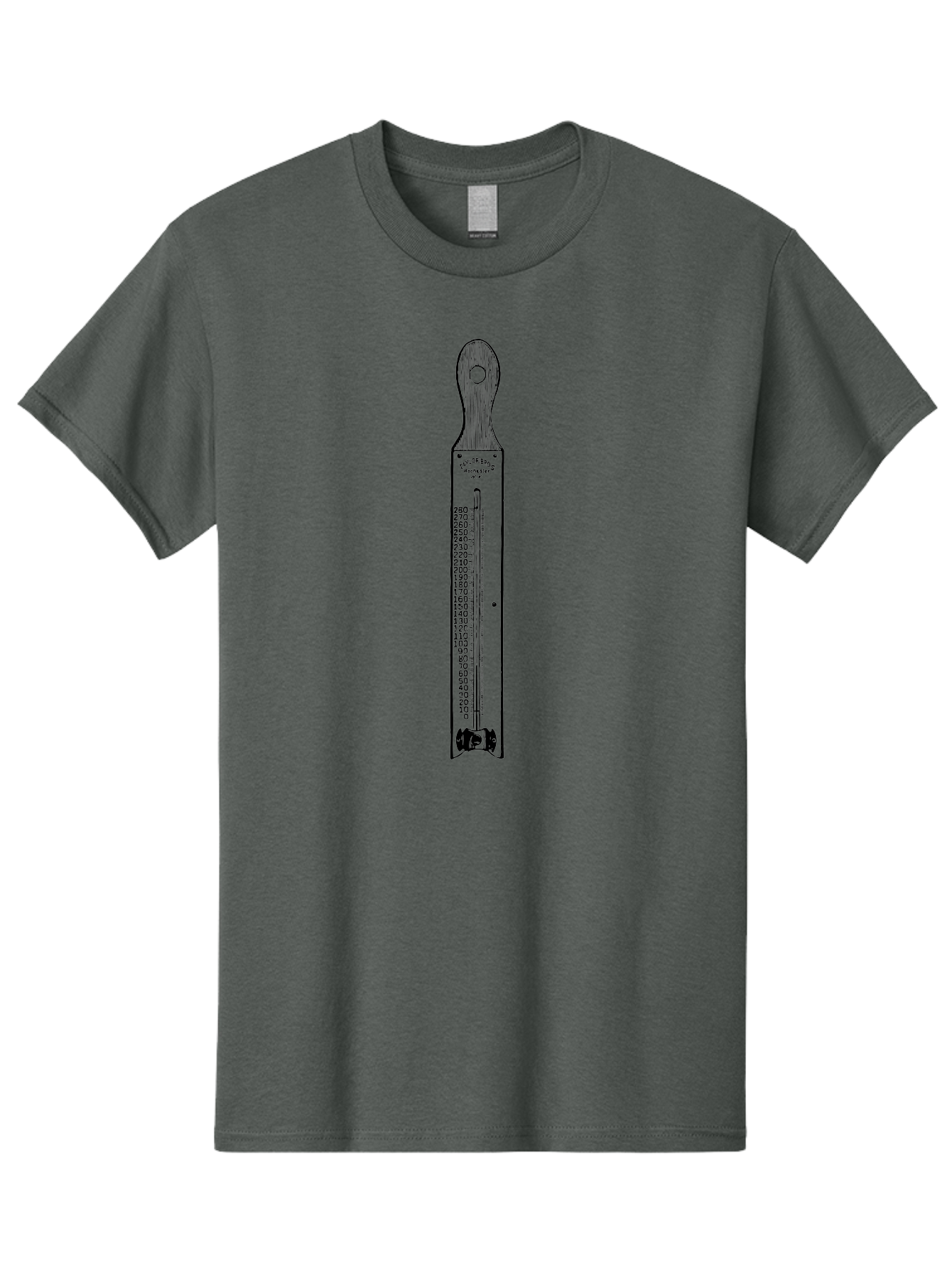 Allbrit-Thermometer Men'S Graphic Tee, 100% Cotton, Comfortable Casual Summer Wear, Machine Washable, Vintage Thermometer, Temperature Measurement, Weather Forecasting, Scientific Instrument, Mercury Thermometer, Six'S Thermometer, Aad579