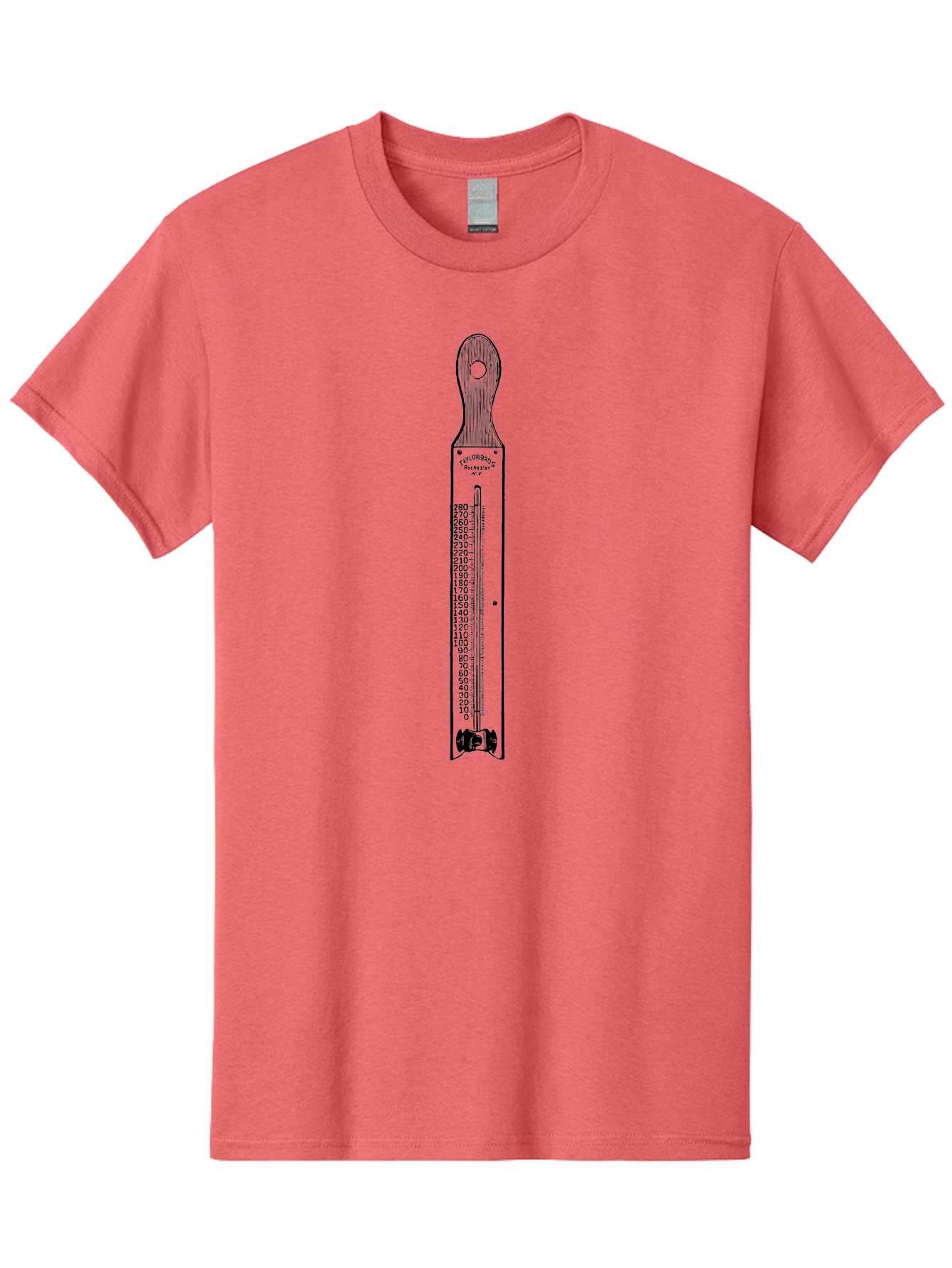 Allbrit-Thermometer Men'S Graphic Tee, 100% Cotton, Comfortable Casual Summer Wear, Machine Washable, Vintage Thermometer, Temperature Measurement, Weather Forecasting, Scientific Instrument, Mercury Thermometer, Six'S Thermometer, Aad579