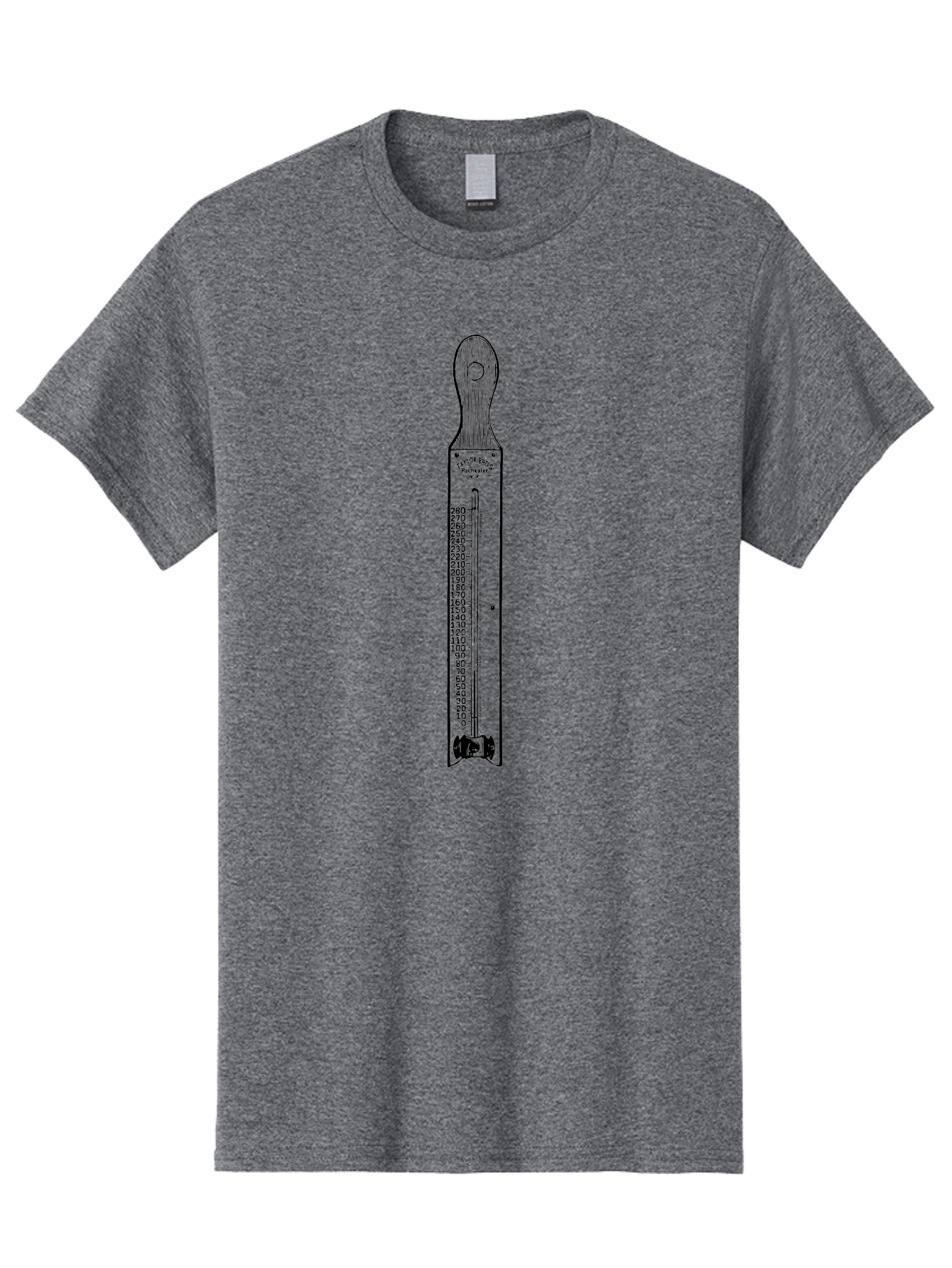 Allbrit-Thermometer Men'S Graphic Tee, 100% Cotton, Comfortable Casual Summer Wear, Machine Washable, Vintage Thermometer, Temperature Measurement, Weather Forecasting, Scientific Instrument, Mercury Thermometer, Six'S Thermometer, Aad579