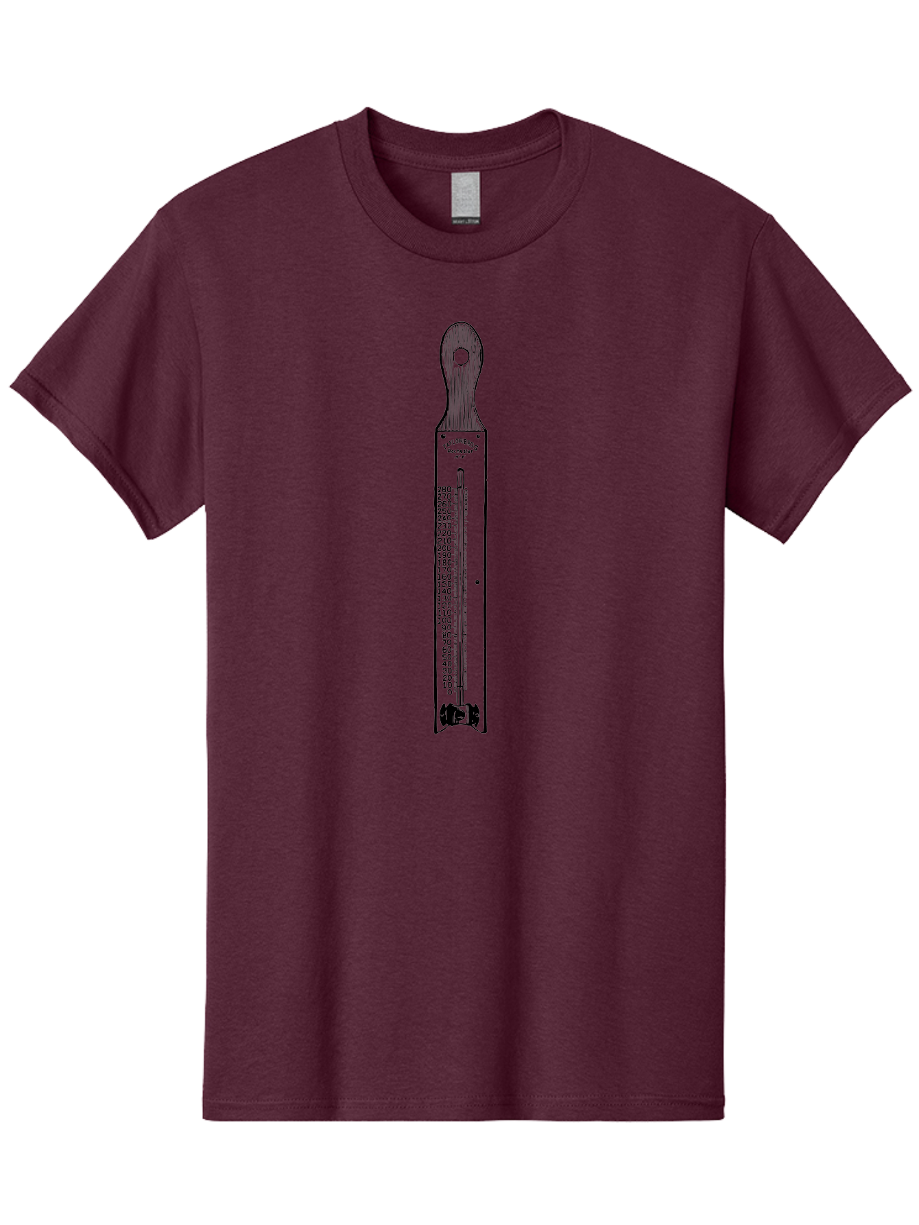 Allbrit-Thermometer Men'S Graphic Tee, 100% Cotton, Comfortable Casual Summer Wear, Machine Washable, Vintage Thermometer, Temperature Measurement, Weather Forecasting, Scientific Instrument, Mercury Thermometer, Six'S Thermometer, Aad579