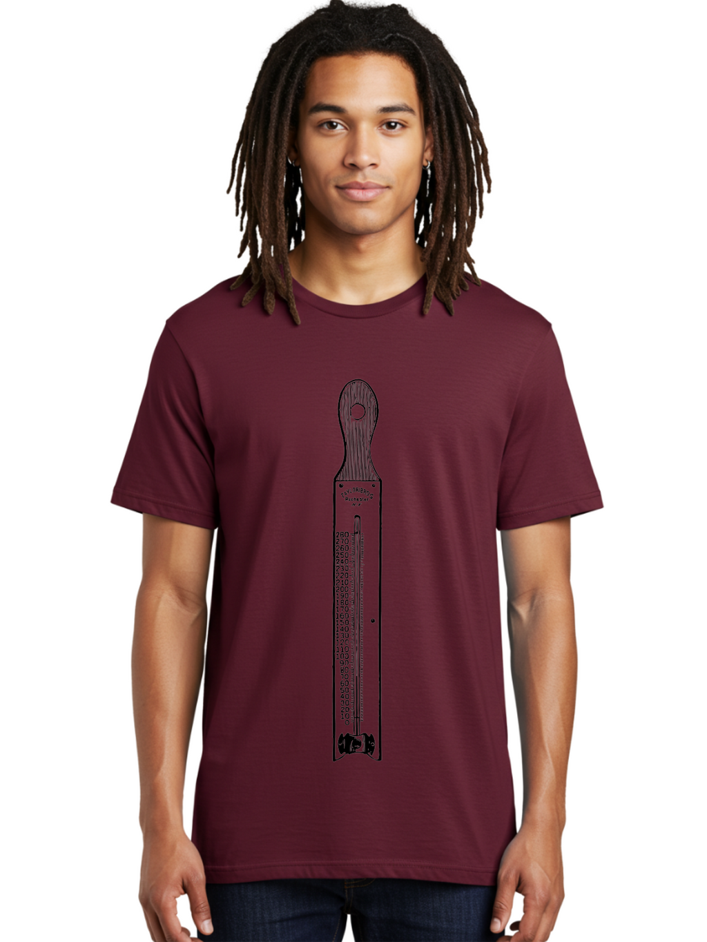 Allbrit-Thermometer Men'S Graphic Tee, 100% Cotton, Comfortable Casual Summer Wear, Machine Washable, Vintage Thermometer, Temperature Measurement, Weather Forecasting, Scientific Instrument, Mercury Thermometer, Six'S Thermometer, Aad579