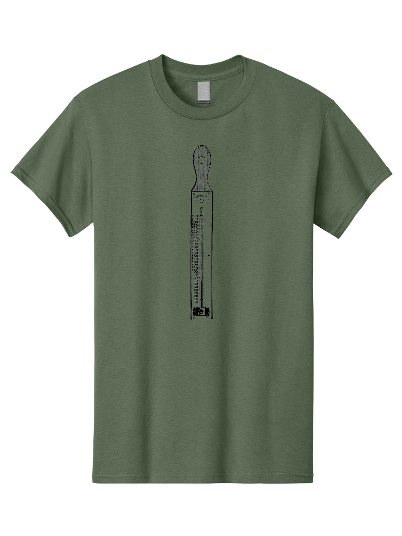 Allbrit-Thermometer Men'S Graphic Tee, 100% Cotton, Comfortable Casual Summer Wear, Machine Washable, Vintage Thermometer, Temperature Measurement, Weather Forecasting, Scientific Instrument, Mercury Thermometer, Six'S Thermometer, Aad579