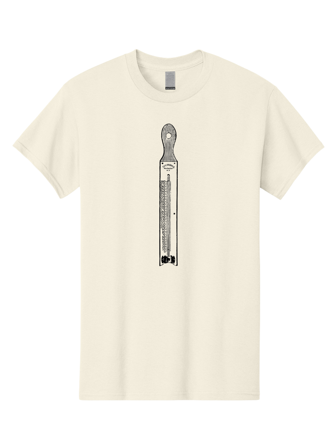 Allbrit-Thermometer Men'S Graphic Tee, 100% Cotton, Comfortable Casual Summer Wear, Machine Washable, Vintage Thermometer, Temperature Measurement, Weather Forecasting, Scientific Instrument, Mercury Thermometer, Six'S Thermometer, Aad579