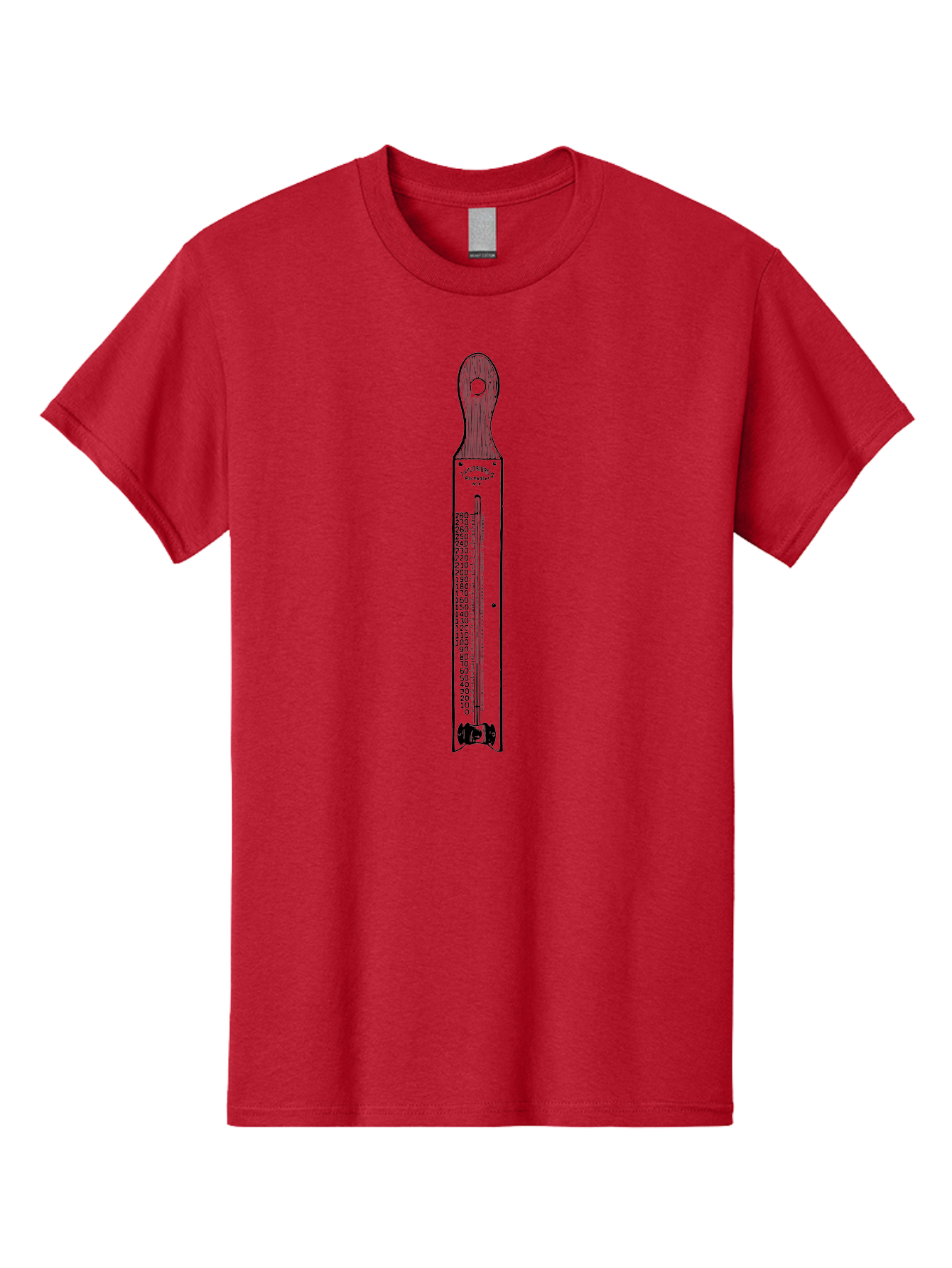 Allbrit-Thermometer Men'S Graphic Tee, 100% Cotton, Comfortable Casual Summer Wear, Machine Washable, Vintage Thermometer, Temperature Measurement, Weather Forecasting, Scientific Instrument, Mercury Thermometer, Six'S Thermometer, Aad579