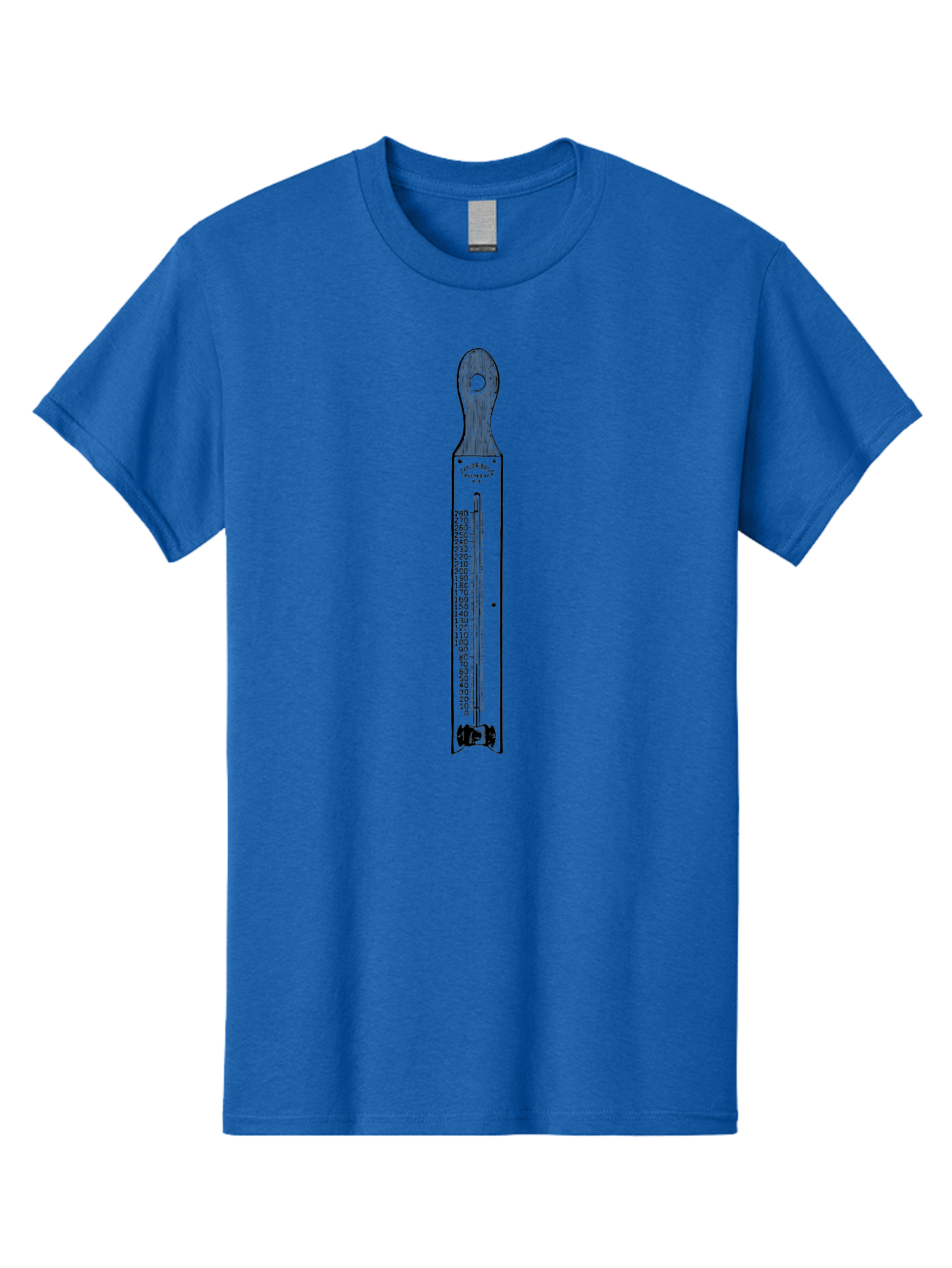 Allbrit-Thermometer Men'S Graphic Tee, 100% Cotton, Comfortable Casual Summer Wear, Machine Washable, Vintage Thermometer, Temperature Measurement, Weather Forecasting, Scientific Instrument, Mercury Thermometer, Six'S Thermometer, Aad579