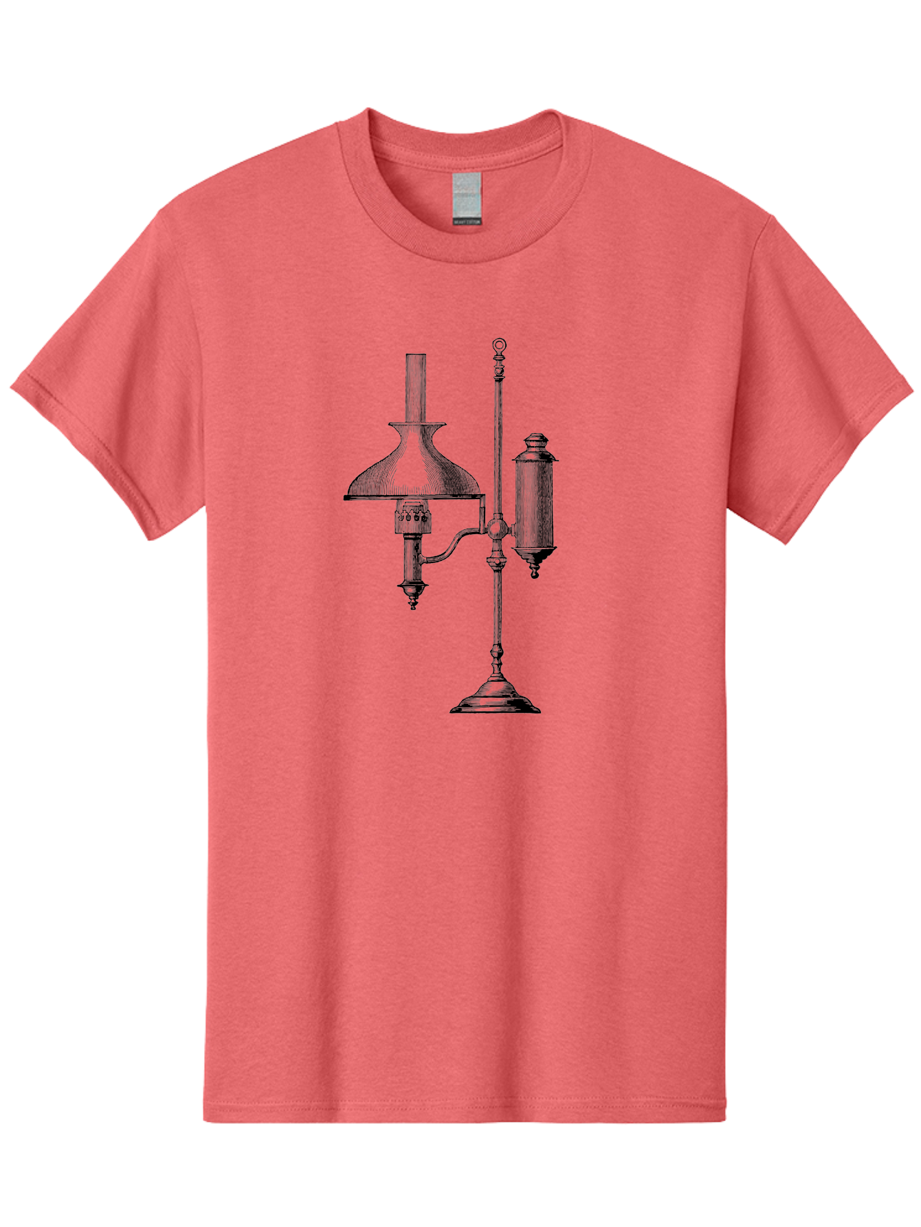 Argand-Lamp Men'S Graphic Tee, 100% Cotton, Comfortable Casual Summer Wear, Machine Washable, Vintage Lighting, Antique Lamp, Argand Oil Lamp, Classic Design, Ornate Details, Oil Lamp, Traditional Decor, Retro Style, Home Decor Aad580