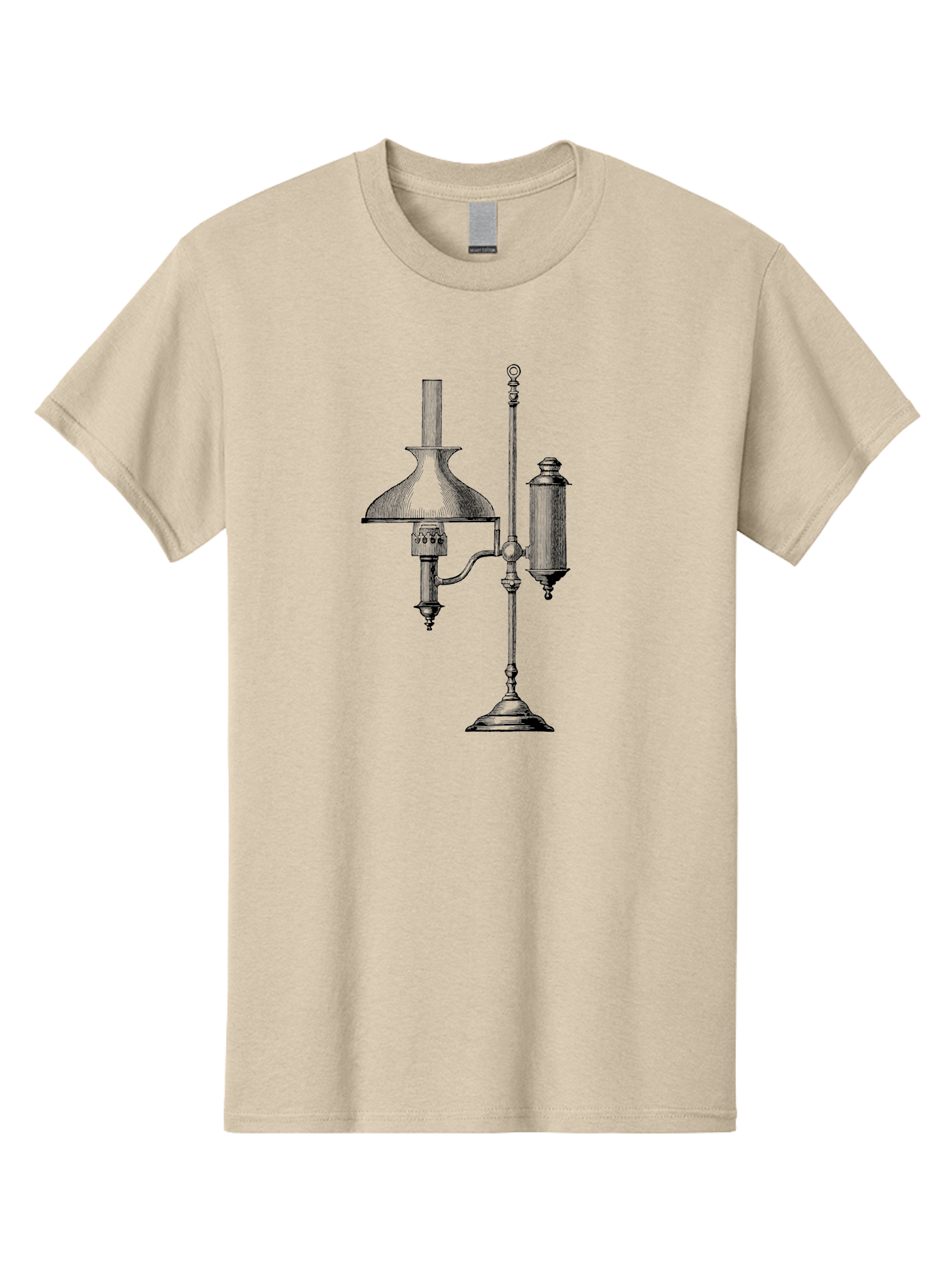 Argand-Lamp Men'S Graphic Tee, 100% Cotton, Comfortable Casual Summer Wear, Machine Washable, Vintage Lighting, Antique Lamp, Argand Oil Lamp, Classic Design, Ornate Details, Oil Lamp, Traditional Decor, Retro Style, Home Decor Aad580
