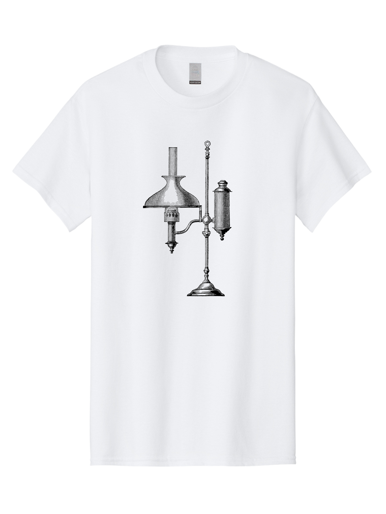 Argand-Lamp Men'S Graphic Tee, 100% Cotton, Comfortable Casual Summer Wear, Machine Washable, Vintage Lighting, Antique Lamp, Argand Oil Lamp, Classic Design, Ornate Details, Oil Lamp, Traditional Decor, Retro Style, Home Decor Aad580