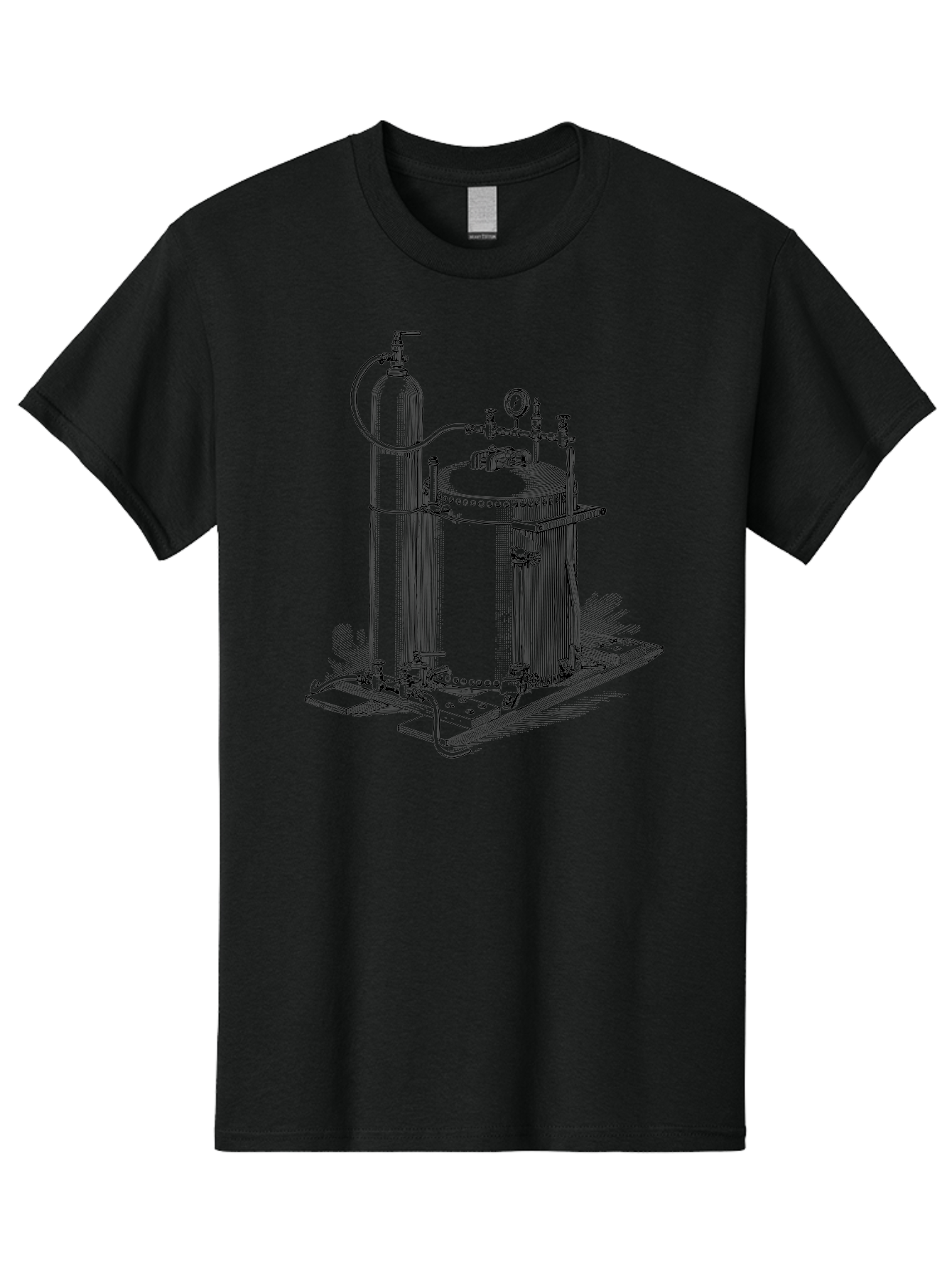 Autoclave Men'S Graphic Tee, 100% Cotton, Comfortable Casual Summer Wear, Machine Washable, Autoclave Equipment, Steam Sterilization, Laboratory Apparatus, Medical Sterilization, Pressure Vessel, Scientific Equipment, Vintage Illustration Aad581
