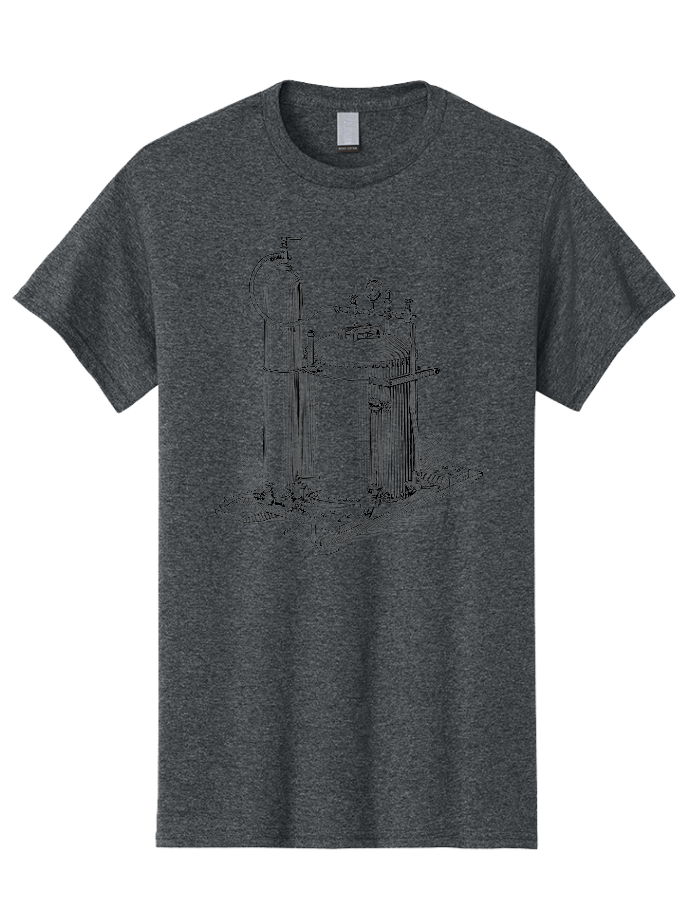 Autoclave Men'S Graphic Tee, 100% Cotton, Comfortable Casual Summer Wear, Machine Washable, Autoclave Equipment, Steam Sterilization, Laboratory Apparatus, Medical Sterilization, Pressure Vessel, Scientific Equipment, Vintage Illustration Aad581