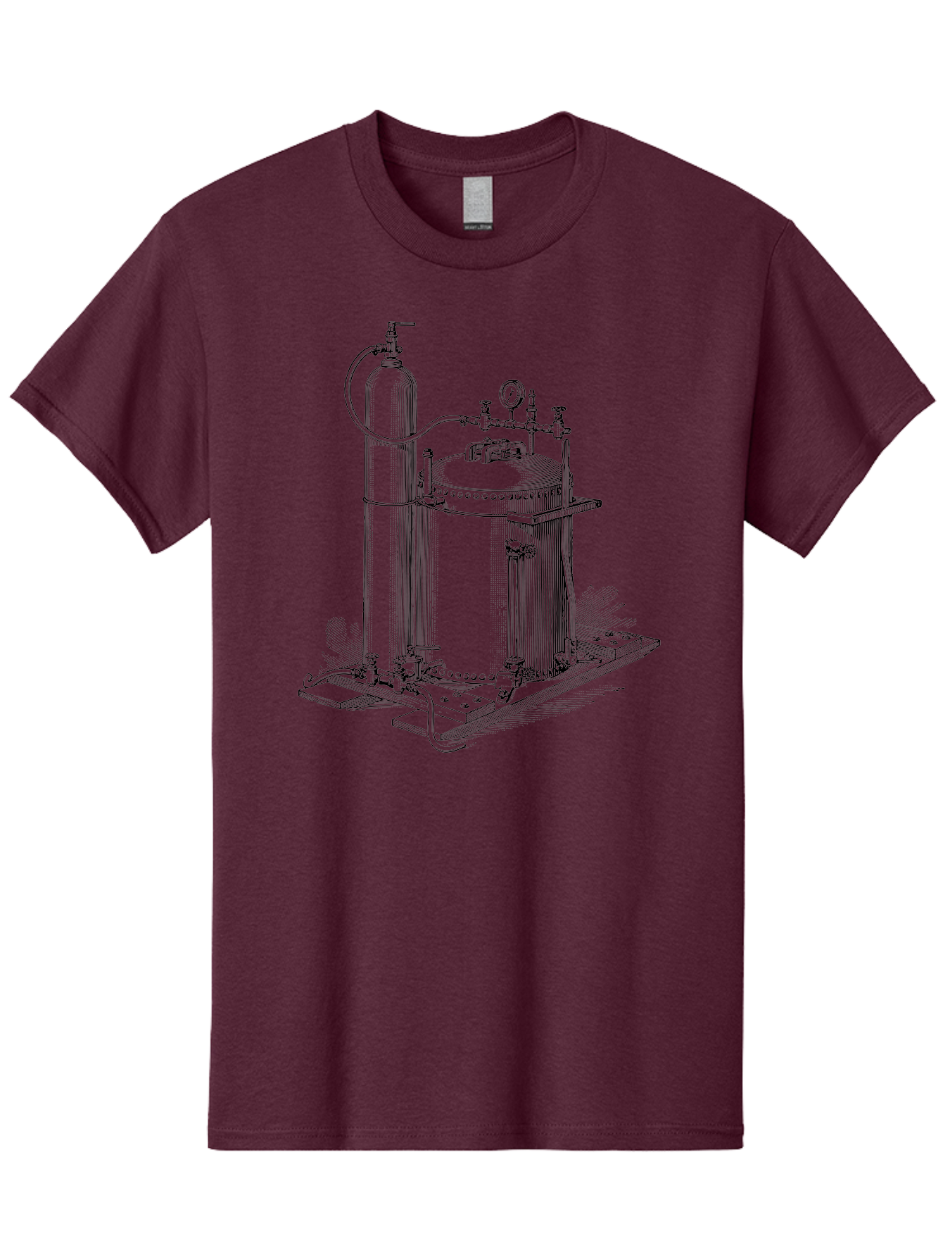 Autoclave Men'S Graphic Tee, 100% Cotton, Comfortable Casual Summer Wear, Machine Washable, Autoclave Equipment, Steam Sterilization, Laboratory Apparatus, Medical Sterilization, Pressure Vessel, Scientific Equipment, Vintage Illustration Aad581