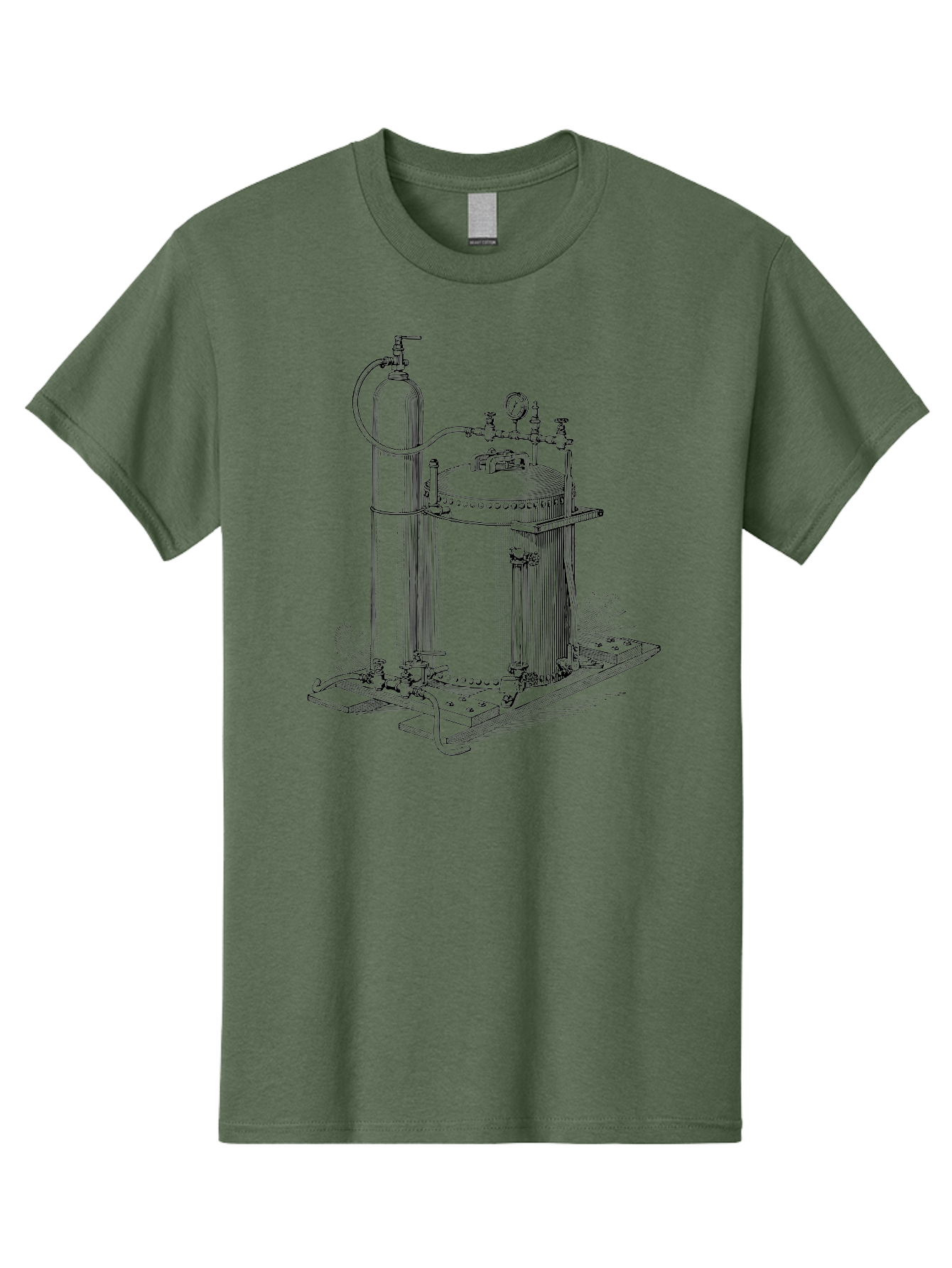 Autoclave Men'S Graphic Tee, 100% Cotton, Comfortable Casual Summer Wear, Machine Washable, Autoclave Equipment, Steam Sterilization, Laboratory Apparatus, Medical Sterilization, Pressure Vessel, Scientific Equipment, Vintage Illustration Aad581