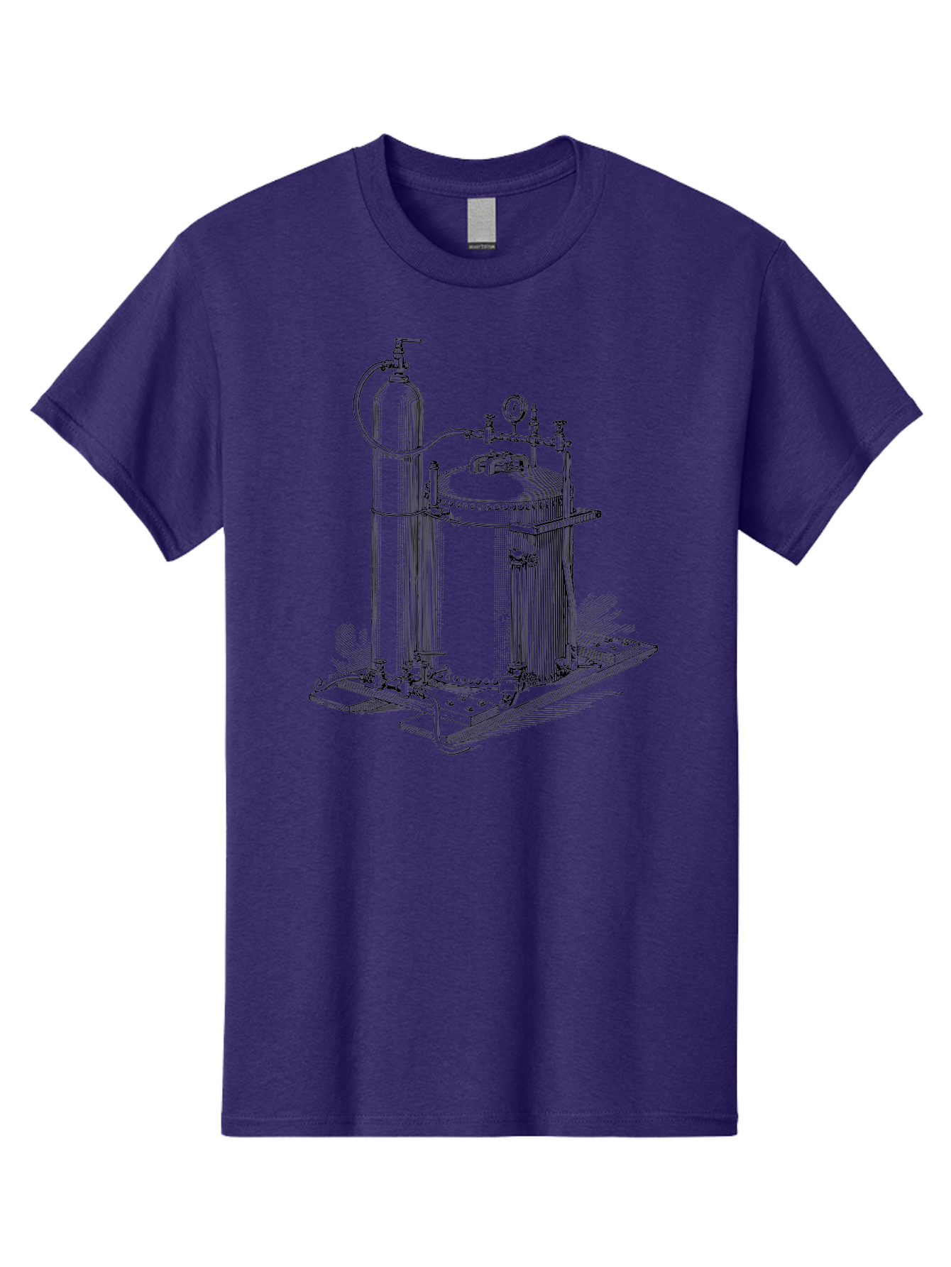 Autoclave Men'S Graphic Tee, 100% Cotton, Comfortable Casual Summer Wear, Machine Washable, Autoclave Equipment, Steam Sterilization, Laboratory Apparatus, Medical Sterilization, Pressure Vessel, Scientific Equipment, Vintage Illustration Aad581