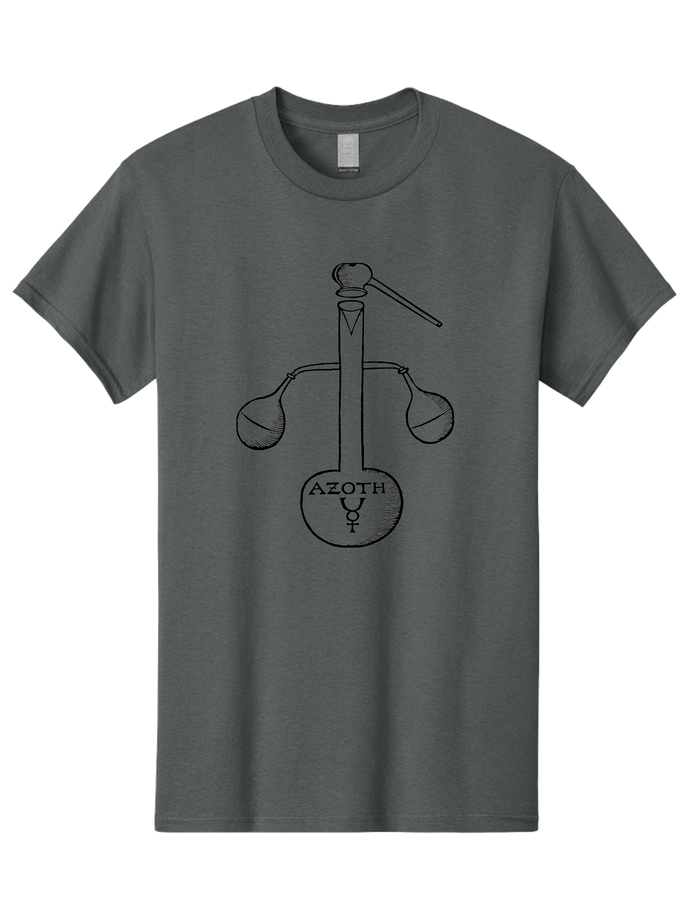 Azoth-Symbol Men'S Graphic Tee, 100% Cotton, Comfortable Casual Summer Wear, Machine Washable, Alchemical Symbol, Azoth Symbol, Mystical Diagram, Spiritual Transformation, Hermetic Principles, Esoteric Art, Ancient Knowledge, Mystical Symbols, Aad582