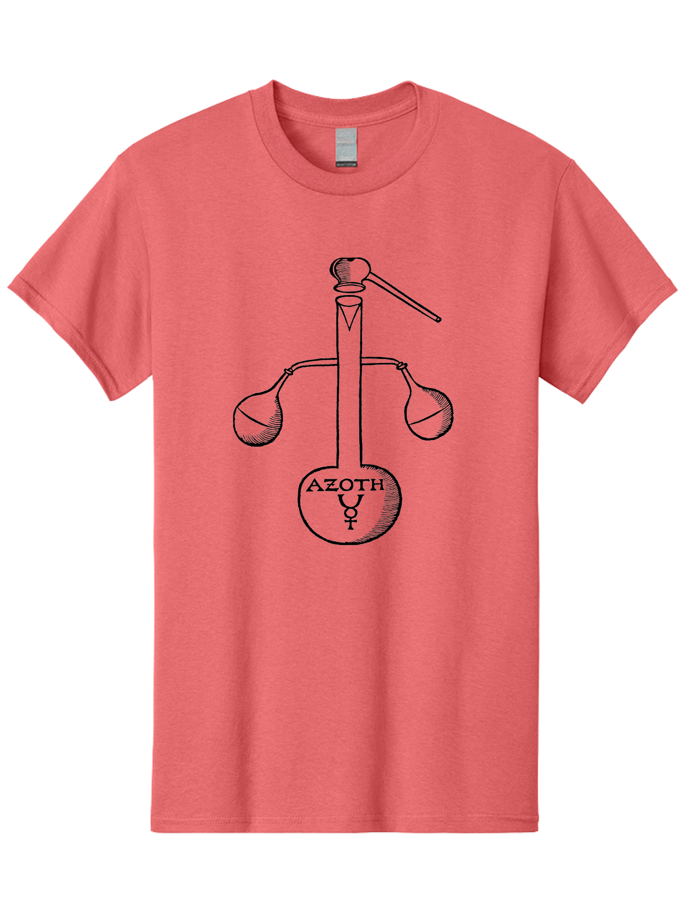Azoth-Symbol Men'S Graphic Tee, 100% Cotton, Comfortable Casual Summer Wear, Machine Washable, Alchemical Symbol, Azoth Symbol, Mystical Diagram, Spiritual Transformation, Hermetic Principles, Esoteric Art, Ancient Knowledge, Mystical Symbols, Aad582