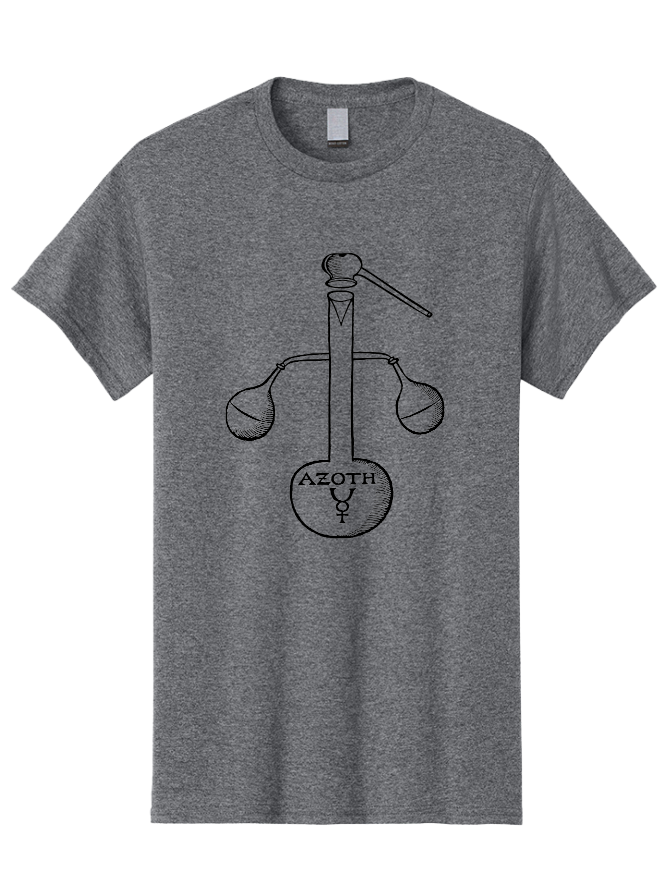 Azoth-Symbol Men'S Graphic Tee, 100% Cotton, Comfortable Casual Summer Wear, Machine Washable, Alchemical Symbol, Azoth Symbol, Mystical Diagram, Spiritual Transformation, Hermetic Principles, Esoteric Art, Ancient Knowledge, Mystical Symbols, Aad582