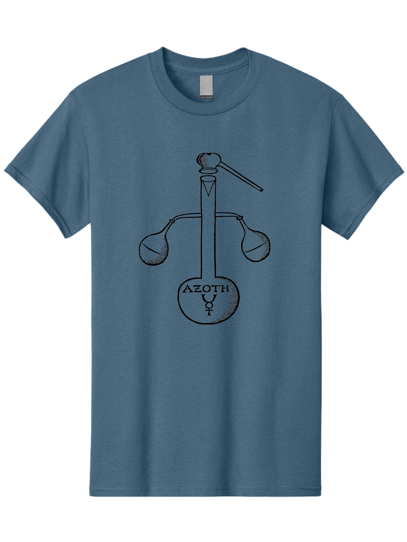 Azoth-Symbol Men'S Graphic Tee, 100% Cotton, Comfortable Casual Summer Wear, Machine Washable, Alchemical Symbol, Azoth Symbol, Mystical Diagram, Spiritual Transformation, Hermetic Principles, Esoteric Art, Ancient Knowledge, Mystical Symbols, Aad582
