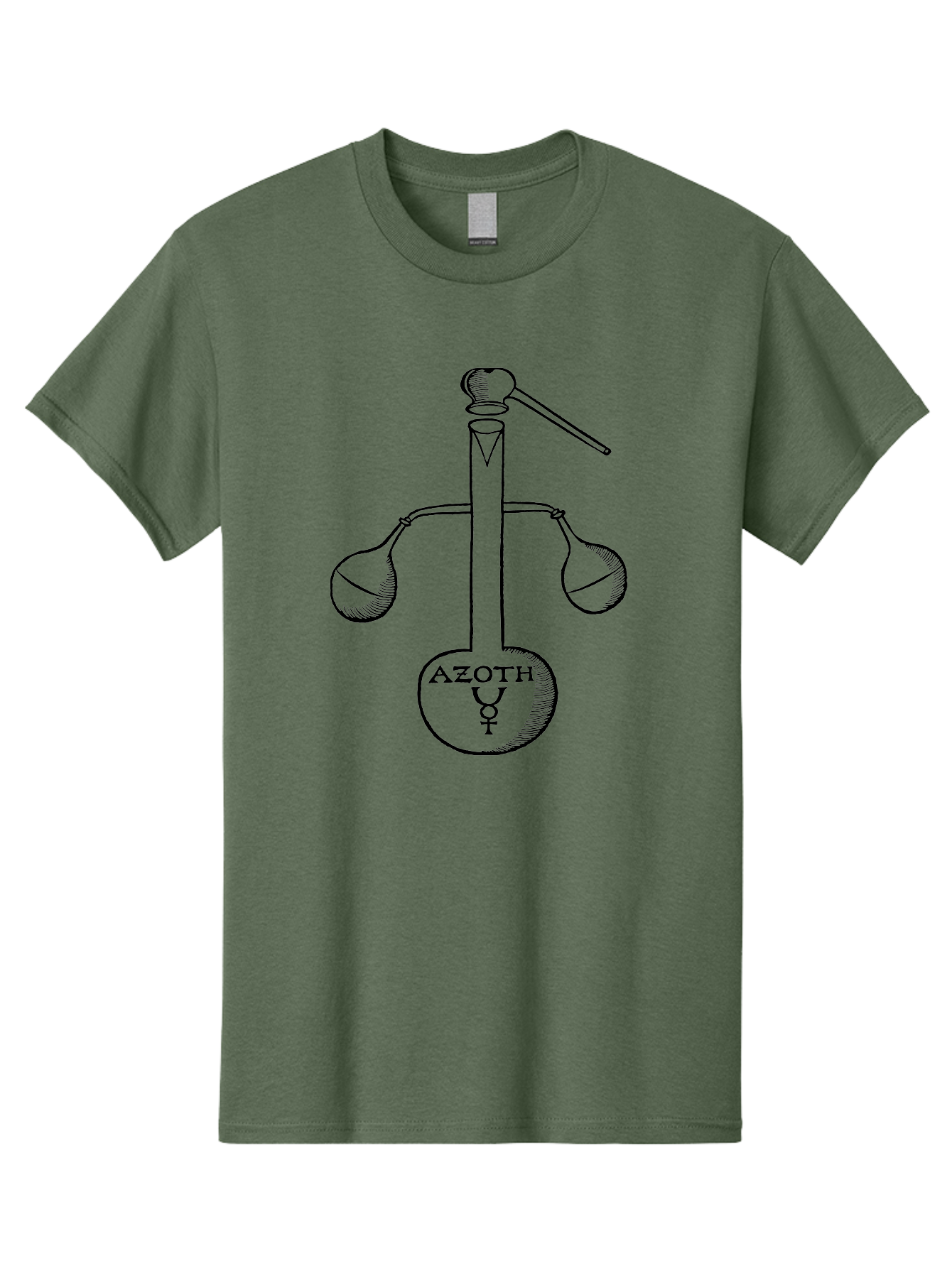 Azoth-Symbol Men'S Graphic Tee, 100% Cotton, Comfortable Casual Summer Wear, Machine Washable, Alchemical Symbol, Azoth Symbol, Mystical Diagram, Spiritual Transformation, Hermetic Principles, Esoteric Art, Ancient Knowledge, Mystical Symbols, Aad582