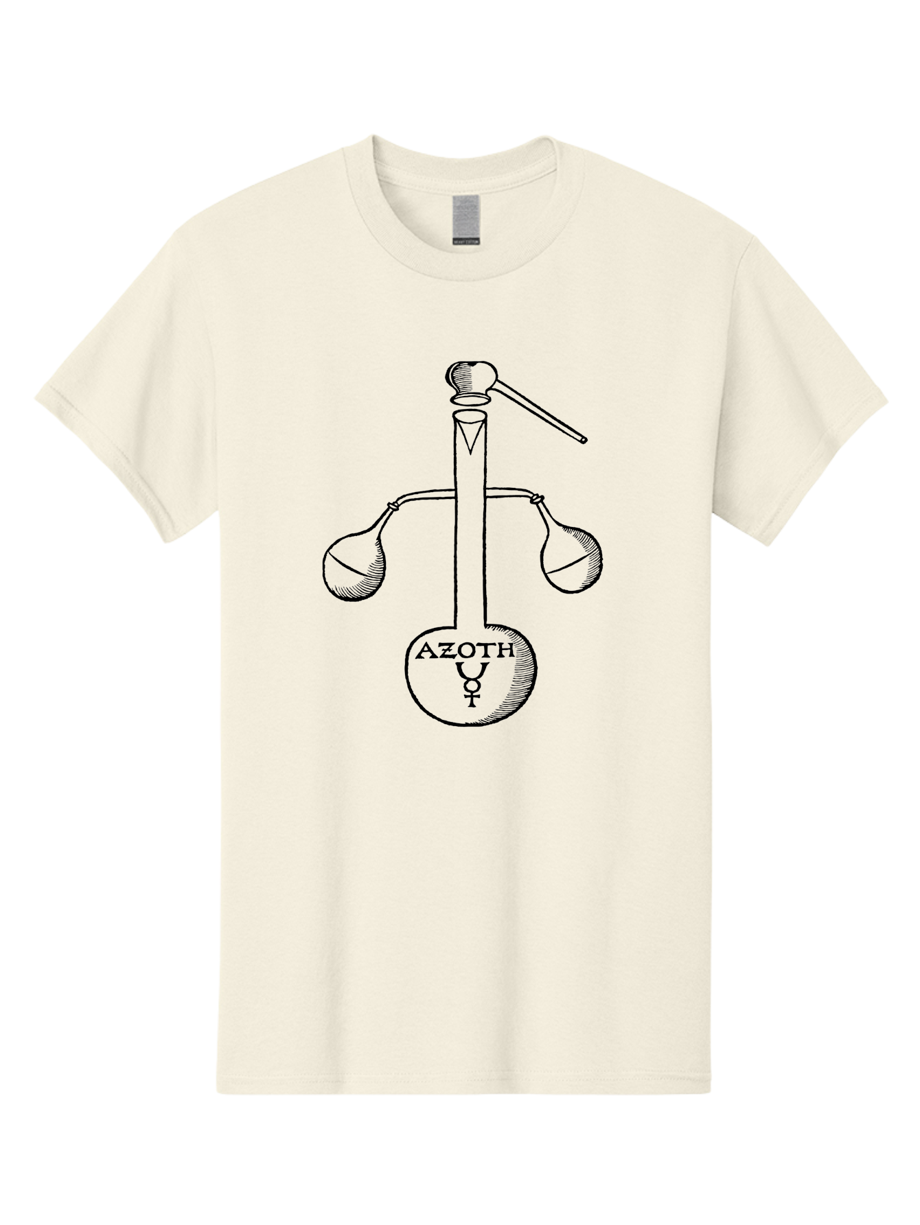 Azoth-Symbol Men'S Graphic Tee, 100% Cotton, Comfortable Casual Summer Wear, Machine Washable, Alchemical Symbol, Azoth Symbol, Mystical Diagram, Spiritual Transformation, Hermetic Principles, Esoteric Art, Ancient Knowledge, Mystical Symbols, Aad582