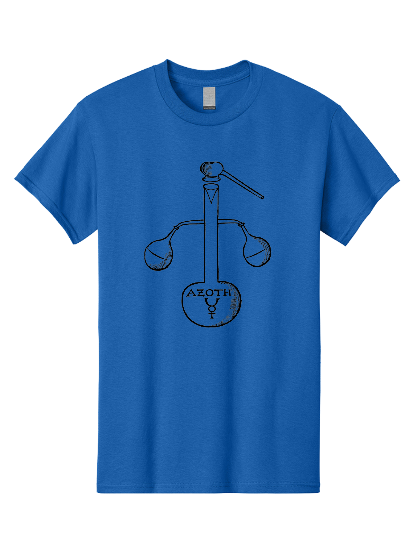 Azoth-Symbol Men'S Graphic Tee, 100% Cotton, Comfortable Casual Summer Wear, Machine Washable, Alchemical Symbol, Azoth Symbol, Mystical Diagram, Spiritual Transformation, Hermetic Principles, Esoteric Art, Ancient Knowledge, Mystical Symbols, Aad582