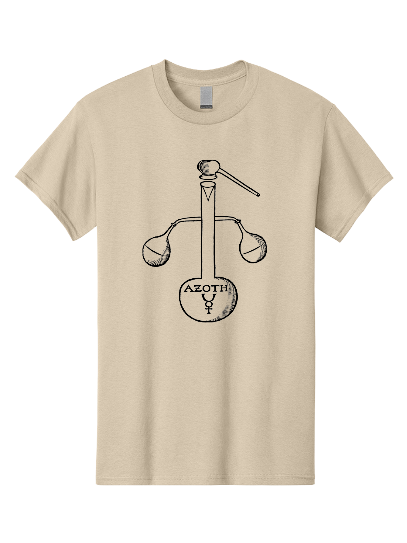 Azoth-Symbol Men'S Graphic Tee, 100% Cotton, Comfortable Casual Summer Wear, Machine Washable, Alchemical Symbol, Azoth Symbol, Mystical Diagram, Spiritual Transformation, Hermetic Principles, Esoteric Art, Ancient Knowledge, Mystical Symbols, Aad582