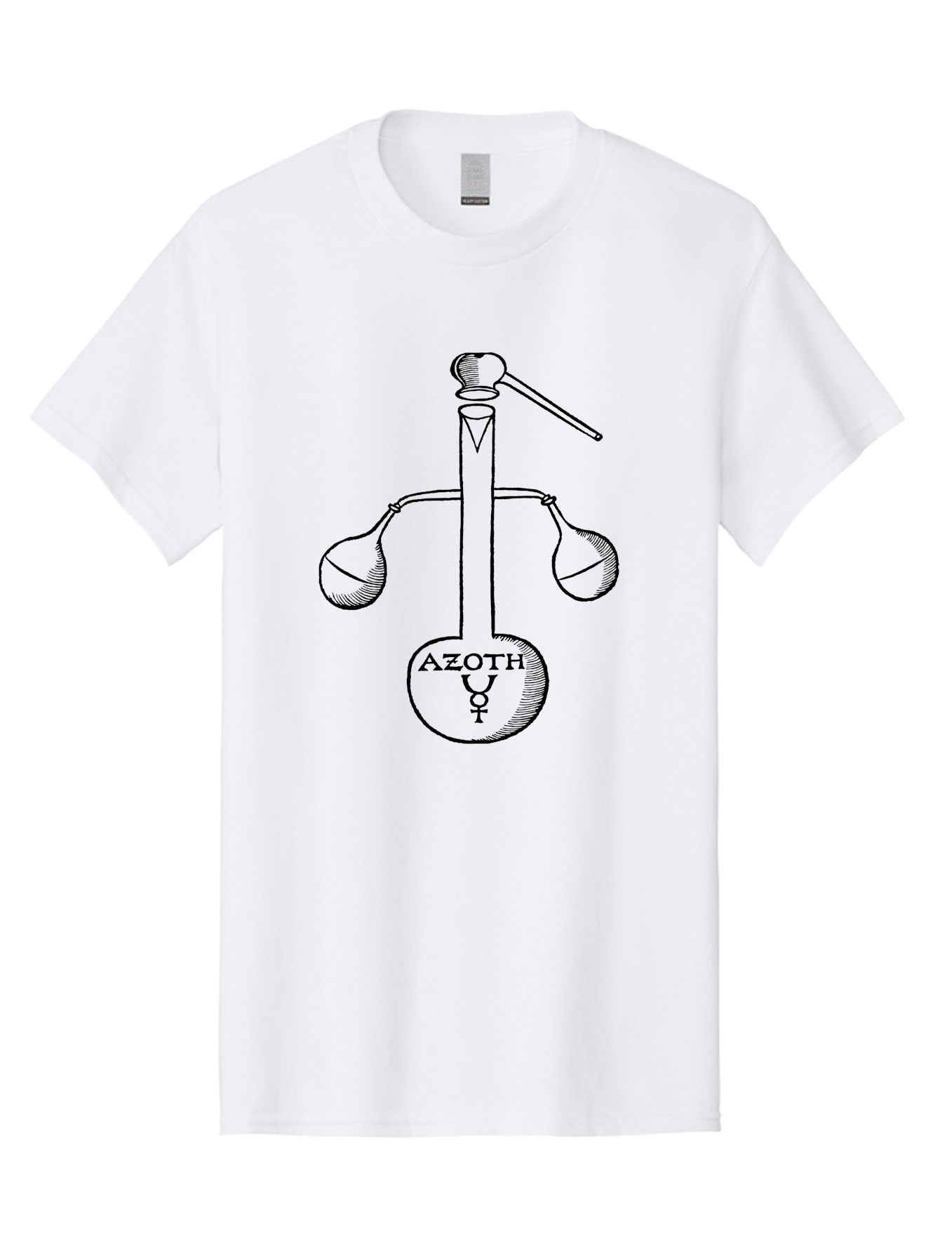 Azoth-Symbol Men'S Graphic Tee, 100% Cotton, Comfortable Casual Summer Wear, Machine Washable, Alchemical Symbol, Azoth Symbol, Mystical Diagram, Spiritual Transformation, Hermetic Principles, Esoteric Art, Ancient Knowledge, Mystical Symbols, Aad582