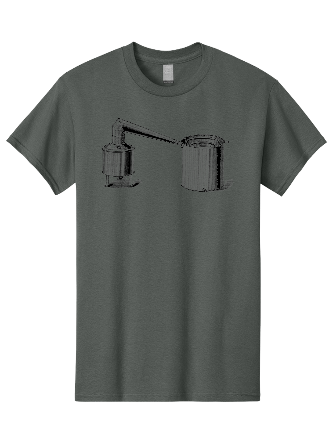 Coffeepot Men'S Graphic Tee, 100% Cotton, Comfortable Casual Summer Wear, Machine Washable, Vintage Laboratory Equipment, Scientific Apparatus, Distillation Device, Metal Containers, Pipes And Tubes, Retro Laboratory Setup, Aad586