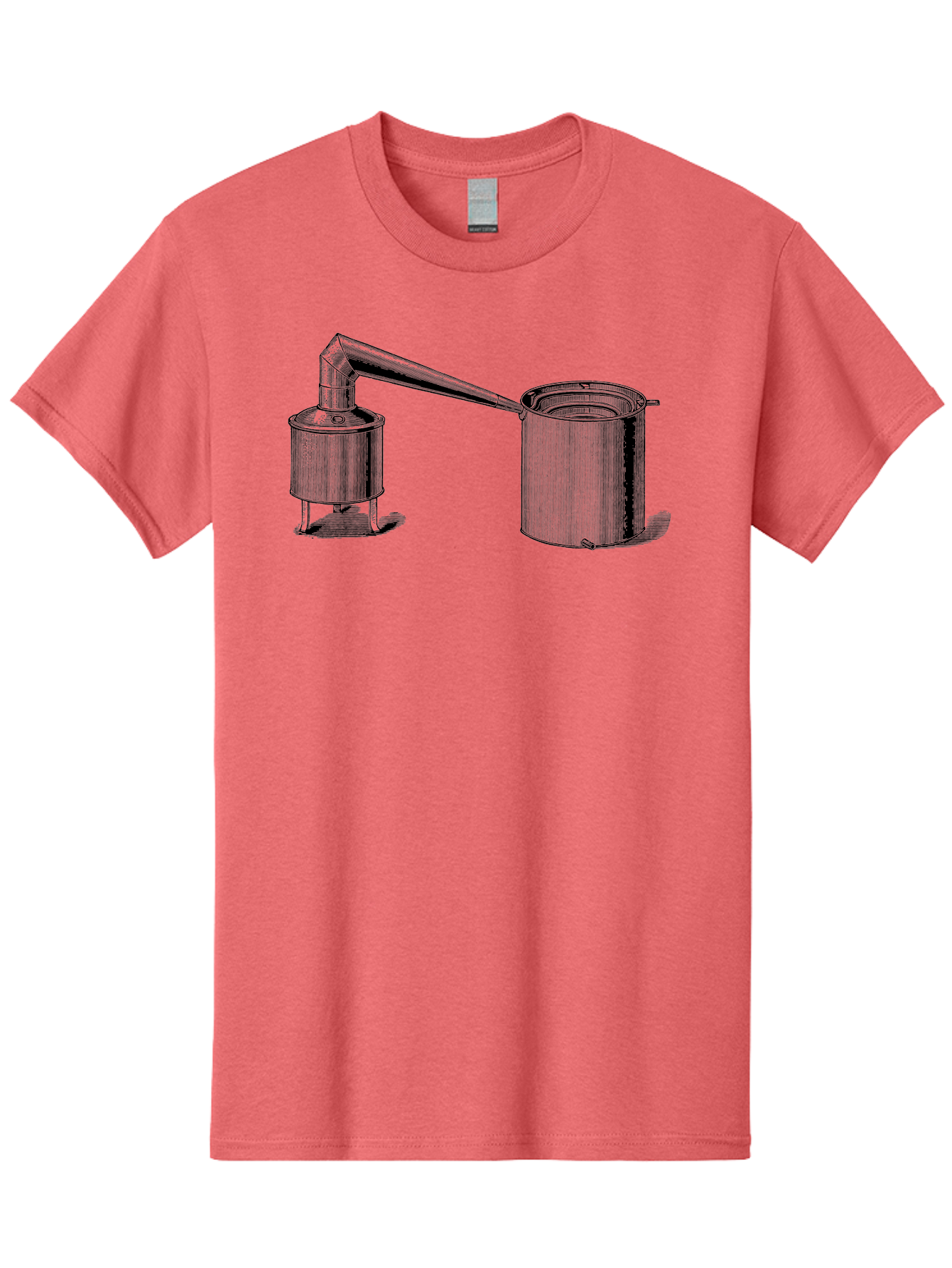 Coffeepot Men'S Graphic Tee, 100% Cotton, Comfortable Casual Summer Wear, Machine Washable, Vintage Laboratory Equipment, Scientific Apparatus, Distillation Device, Metal Containers, Pipes And Tubes, Retro Laboratory Setup, Aad586