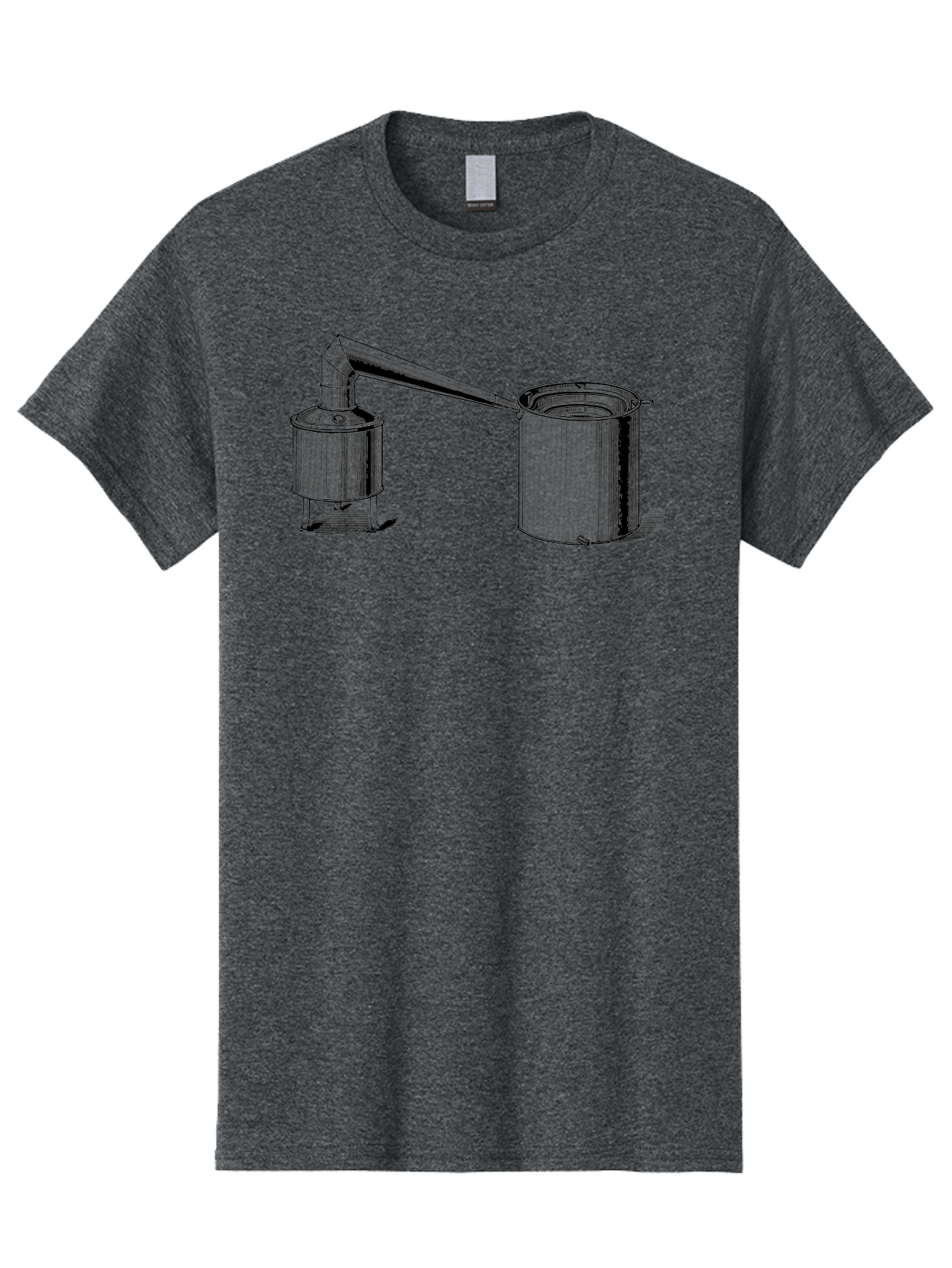 Coffeepot Men'S Graphic Tee, 100% Cotton, Comfortable Casual Summer Wear, Machine Washable, Vintage Laboratory Equipment, Scientific Apparatus, Distillation Device, Metal Containers, Pipes And Tubes, Retro Laboratory Setup, Aad586