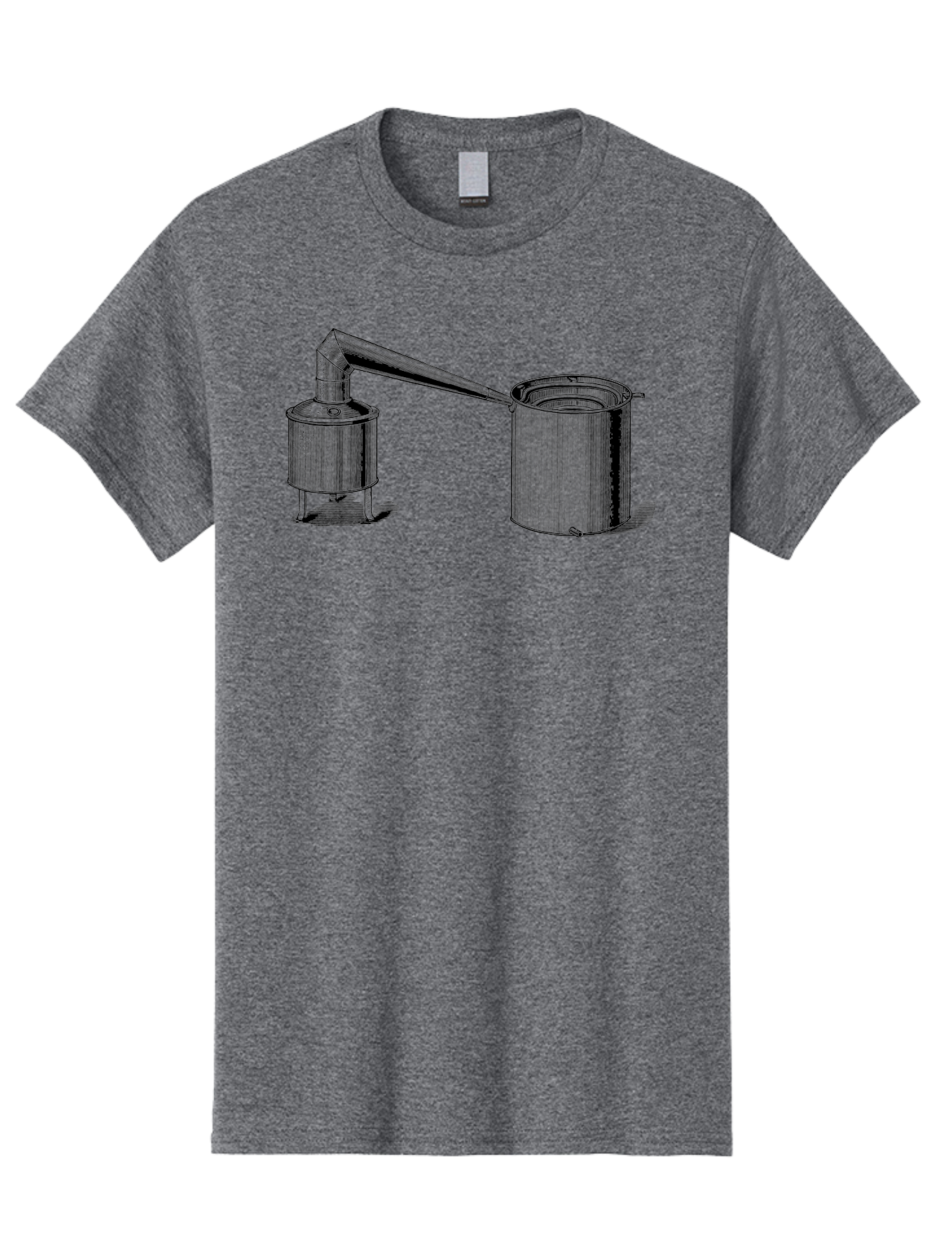 Coffeepot Men'S Graphic Tee, 100% Cotton, Comfortable Casual Summer Wear, Machine Washable, Vintage Laboratory Equipment, Scientific Apparatus, Distillation Device, Metal Containers, Pipes And Tubes, Retro Laboratory Setup, Aad586