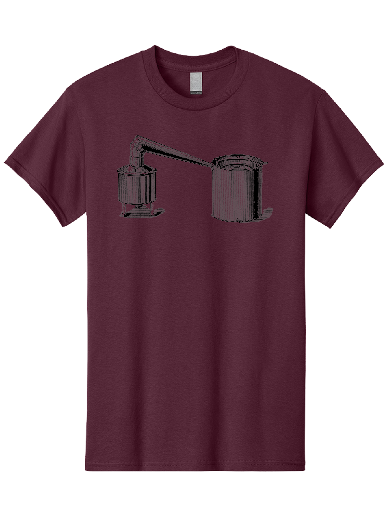 Coffeepot Men'S Graphic Tee, 100% Cotton, Comfortable Casual Summer Wear, Machine Washable, Vintage Laboratory Equipment, Scientific Apparatus, Distillation Device, Metal Containers, Pipes And Tubes, Retro Laboratory Setup, Aad586